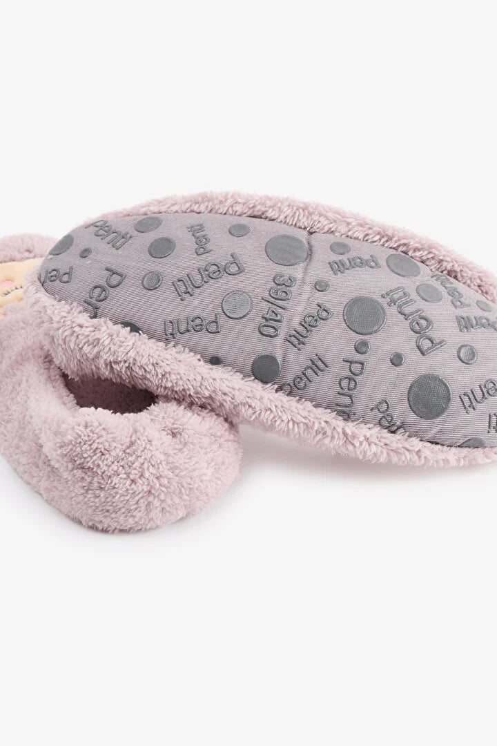 Penti Lilac Sleepy Sheep Slogan Print House Slippers