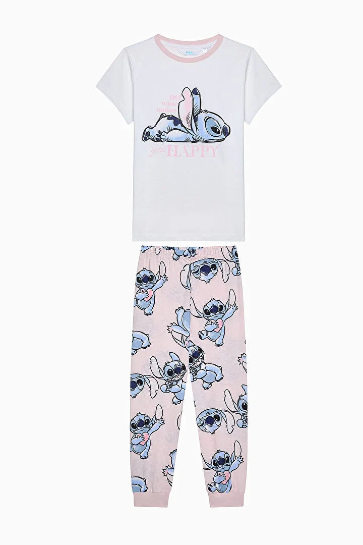 Penti Girls Stitch Optic White Pj Set