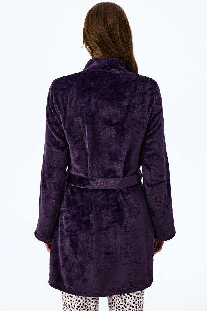 Penti Dark Purple Midnight Mood Long Sleeved Robe