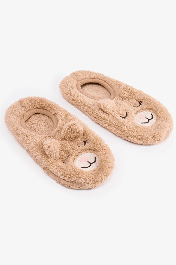 Penti Beige Happy Bear Slipper Socks