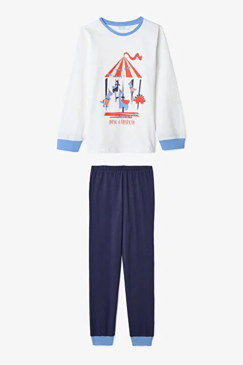 Penti Boys Carousel Patterned Dino Carnaval 2-Piece Pajama Set