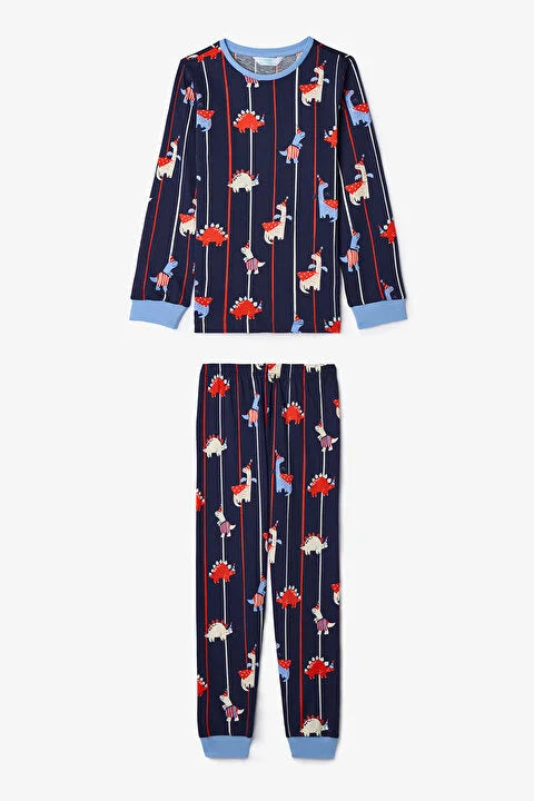 Penti Boys Carousel Patterned Dino Carnaval 2-Piece Pajama Set
