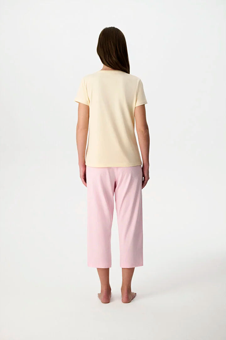 Penti Pink Roses Capri Pajama Set