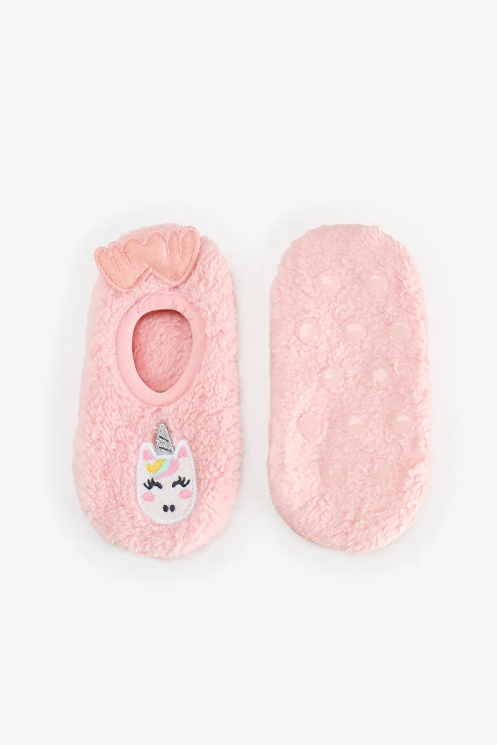 Penti Pink Unicorn Patterned Homesocks