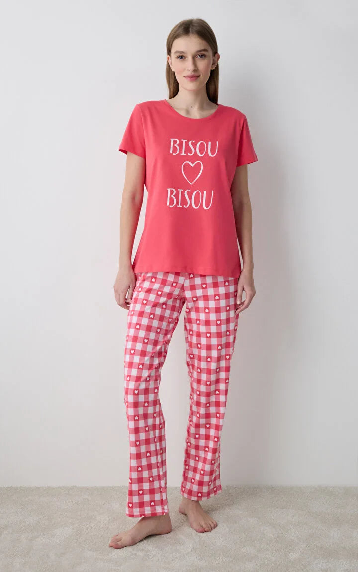 Penti Loves Paris Pant Fushia Pj Set