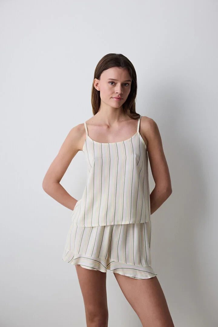 Penti Cute Striped Short Mutli Color Pj Set