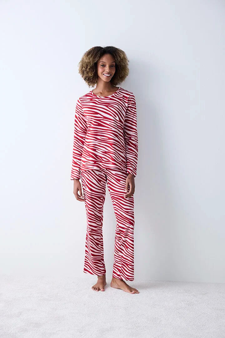 Penti Red Zebra Pant Pyjama Set