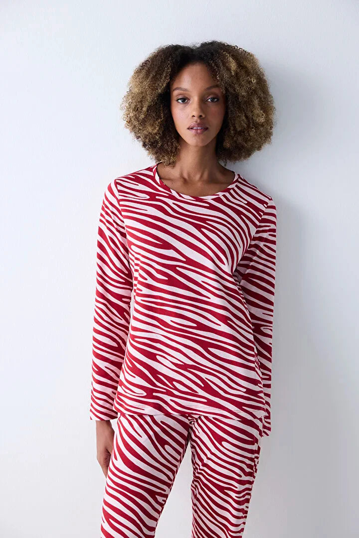 Penti Red Zebra Pant Pyjama Set