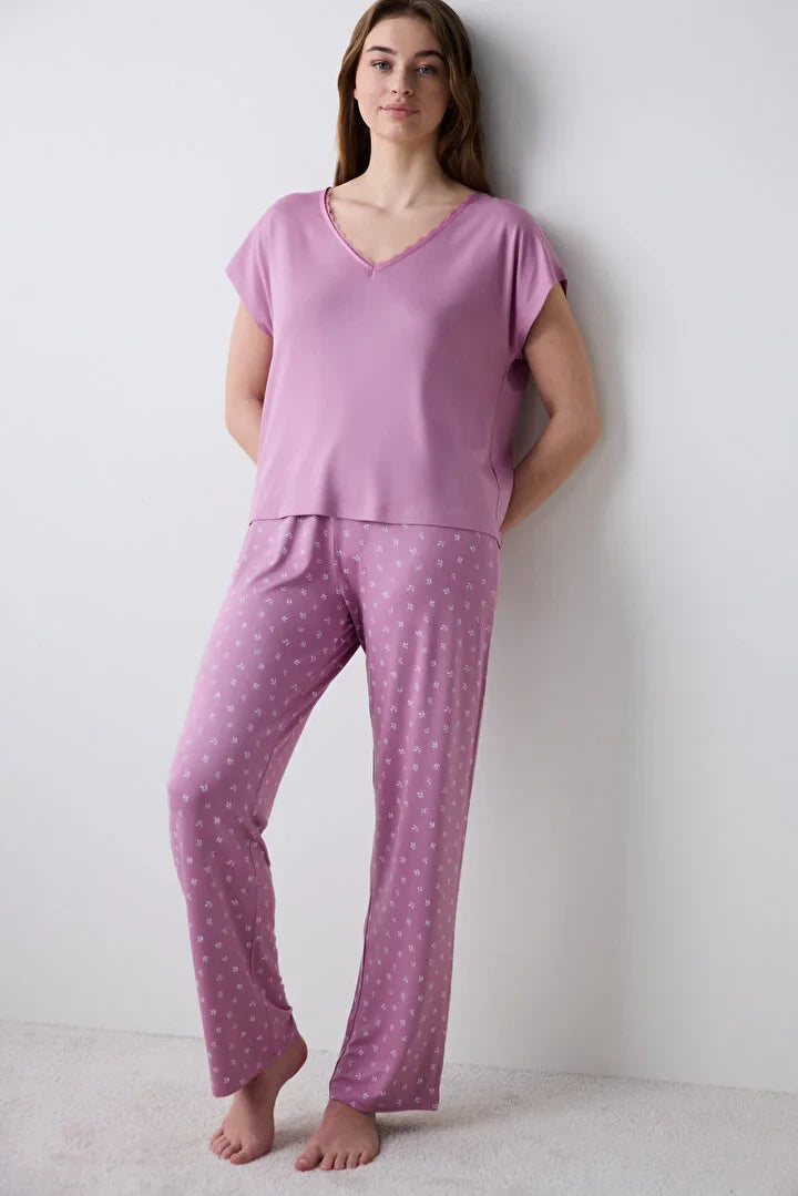 Penti Soft Pant Lilac Pj Set