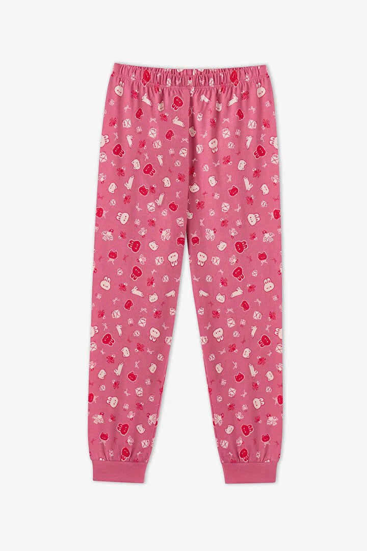 Penti Rose Pink Cotton Long-Sleeved 2-Piece Pajama Set