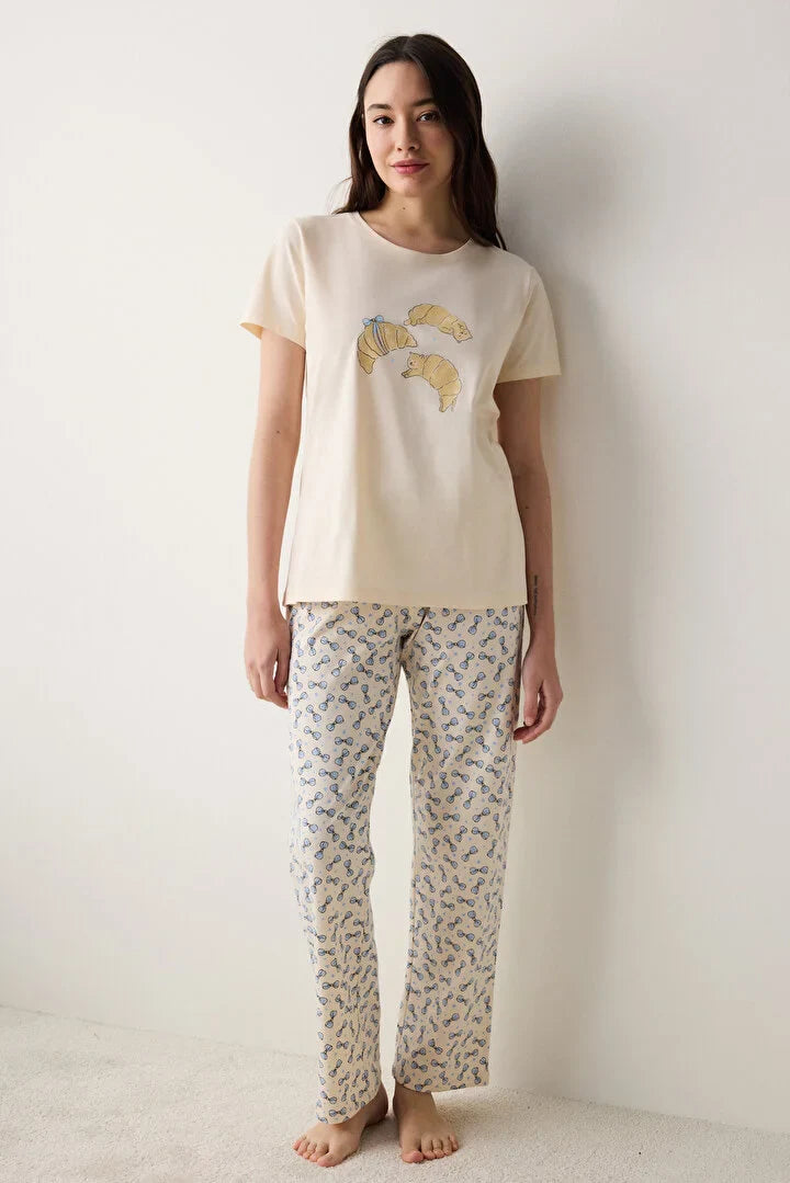 Penti Cuteness Pant Cream Pj Set