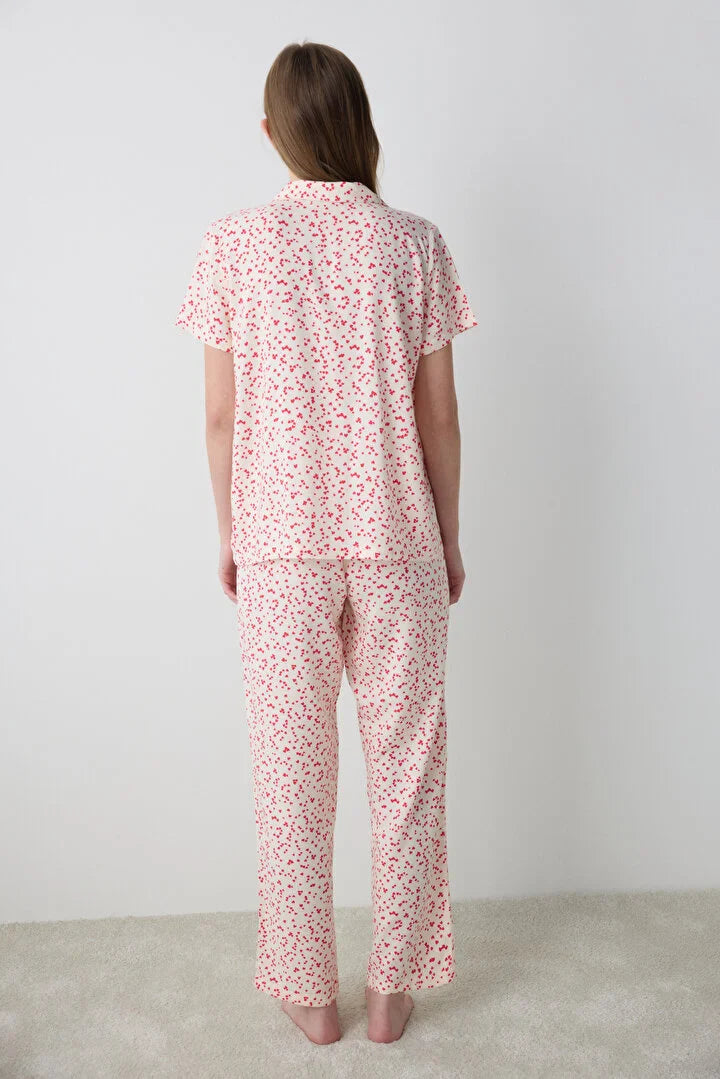 Penti Loves Paris Shirt Pant Cream Pj Set