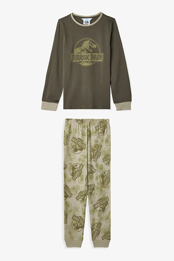 Penti Khaki Boys Jurassic Park Pajama Set