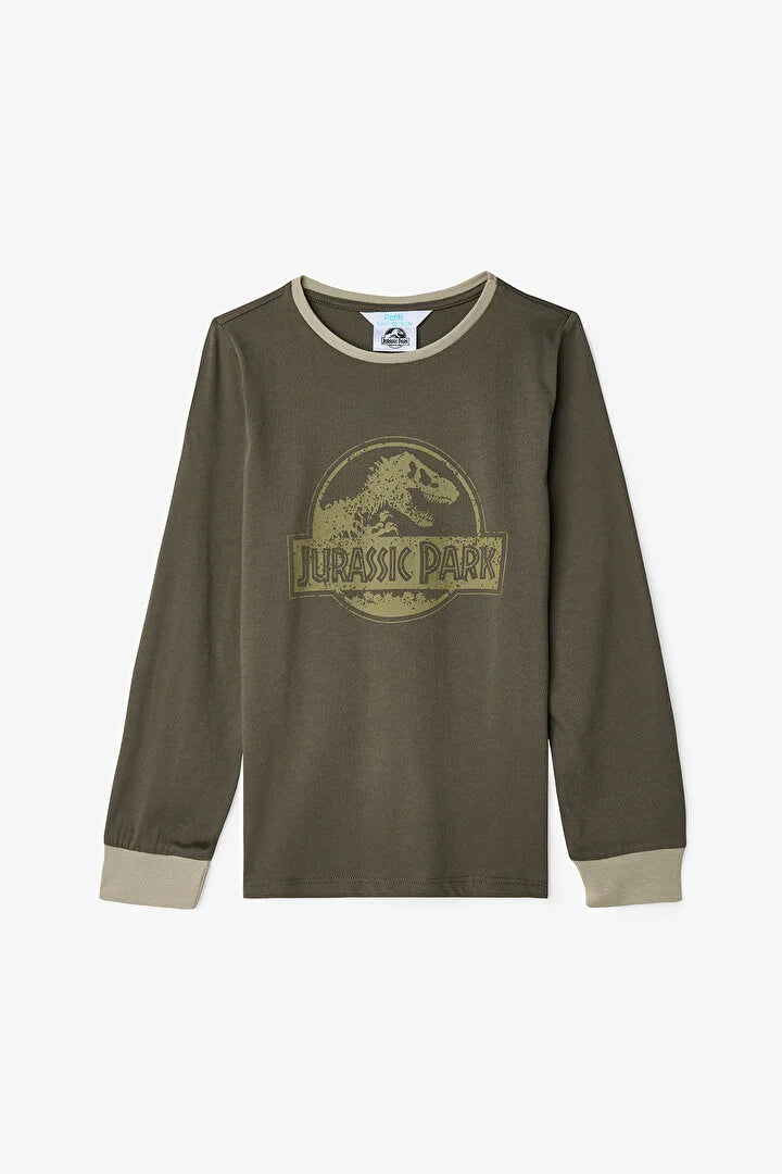 Penti Khaki Boys Jurassic Park Pajama Set