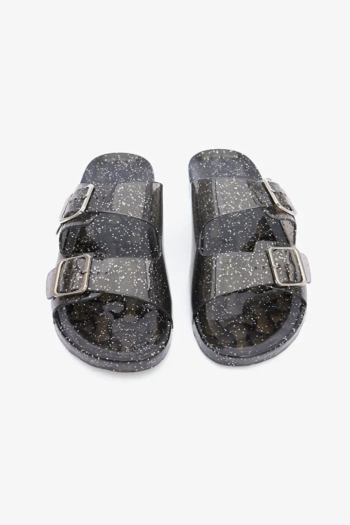 Penti Glitter Jelly Black Slipper