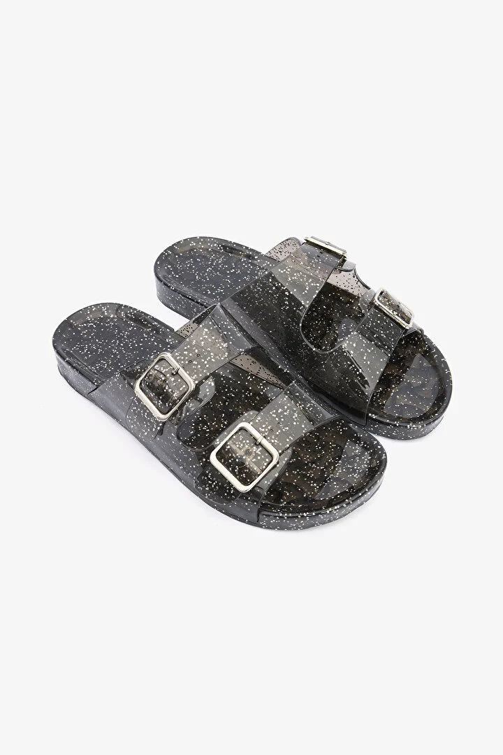 Penti Glitter Jelly Black Slipper