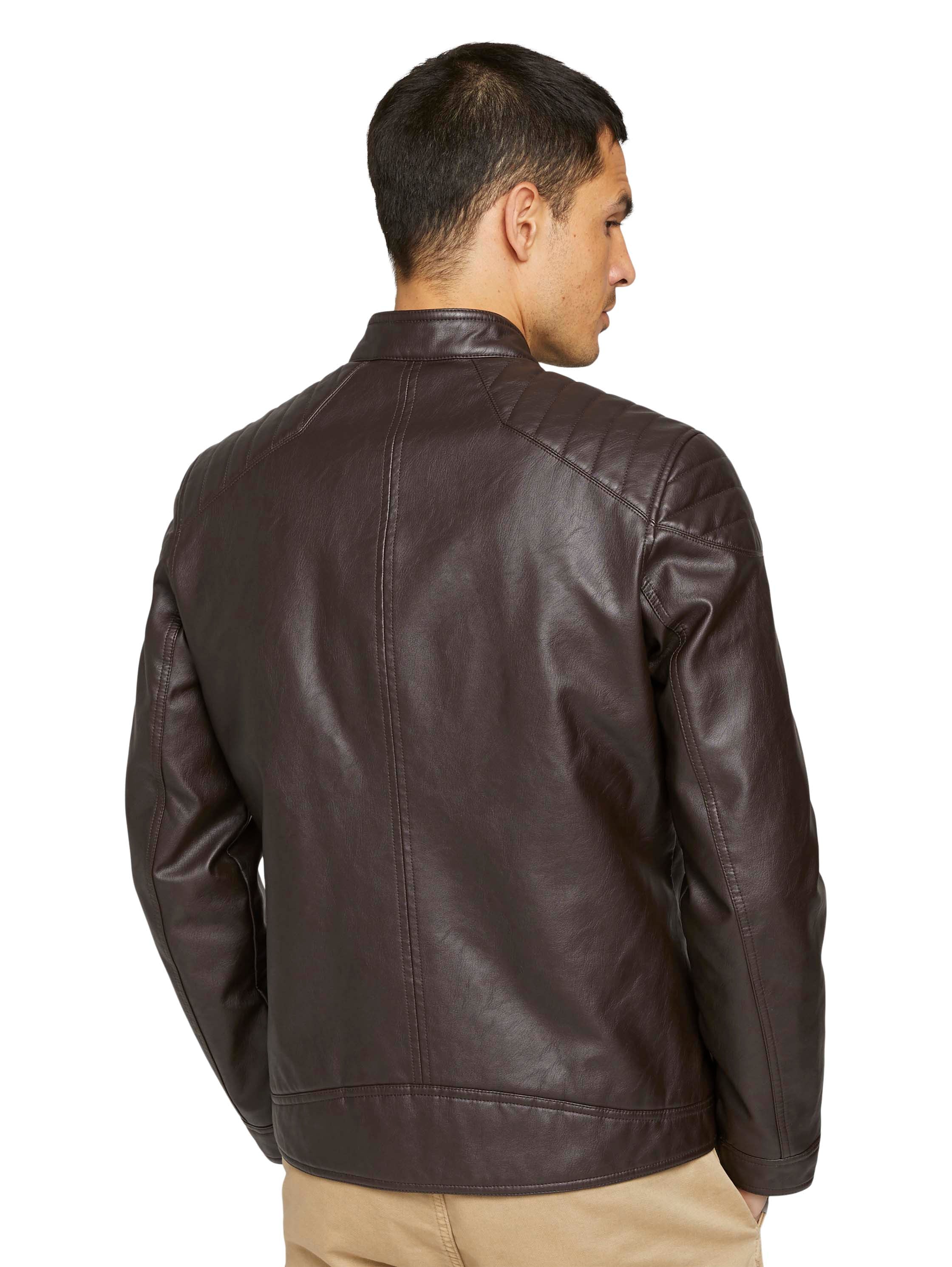 Tom Tailor Faux Leather Biker Brown Jacket