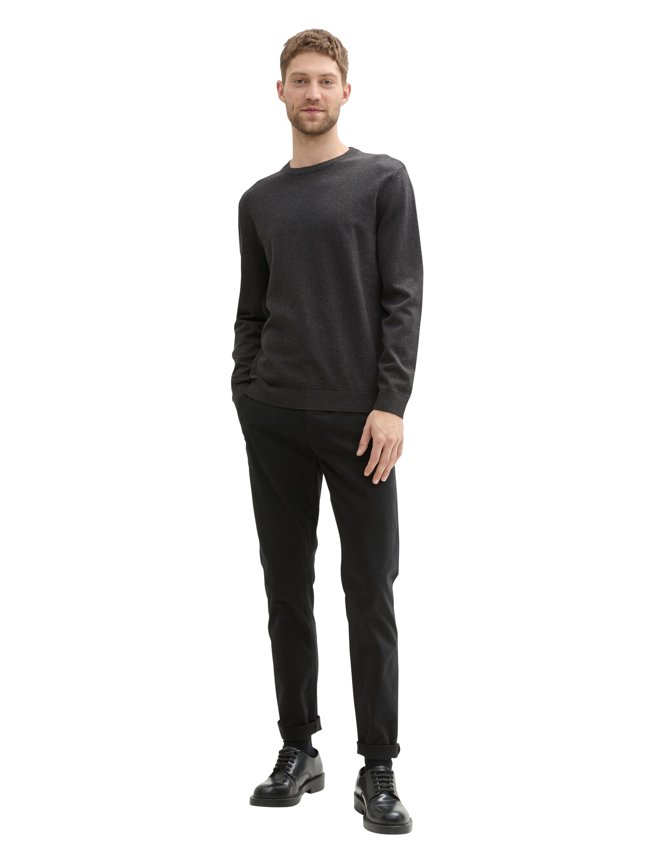 Tom Tailor Dark Grey Basic Round Neck Sweater