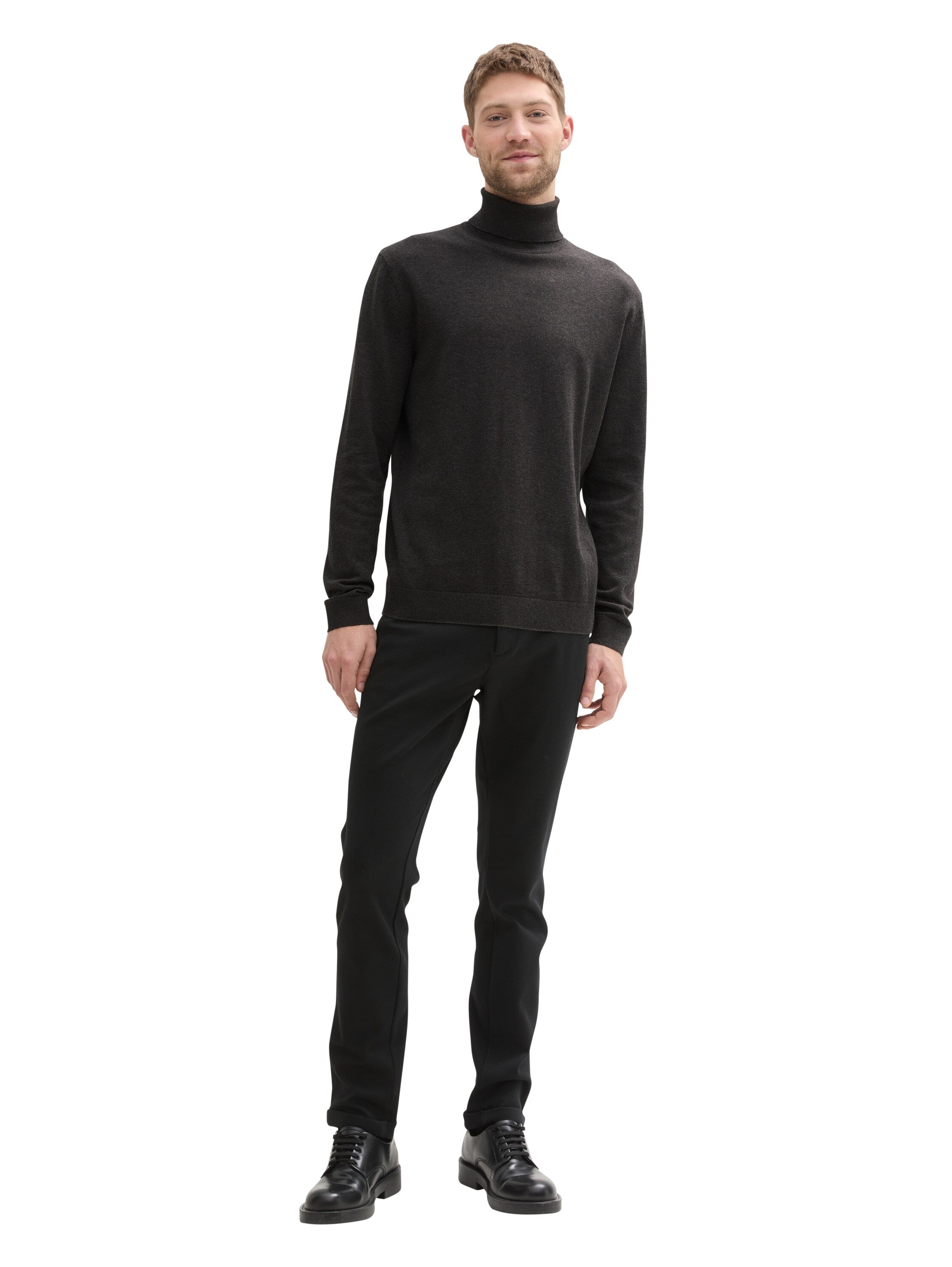 Tom Tailor Dark Grey Turtle Neck Basic Sweater