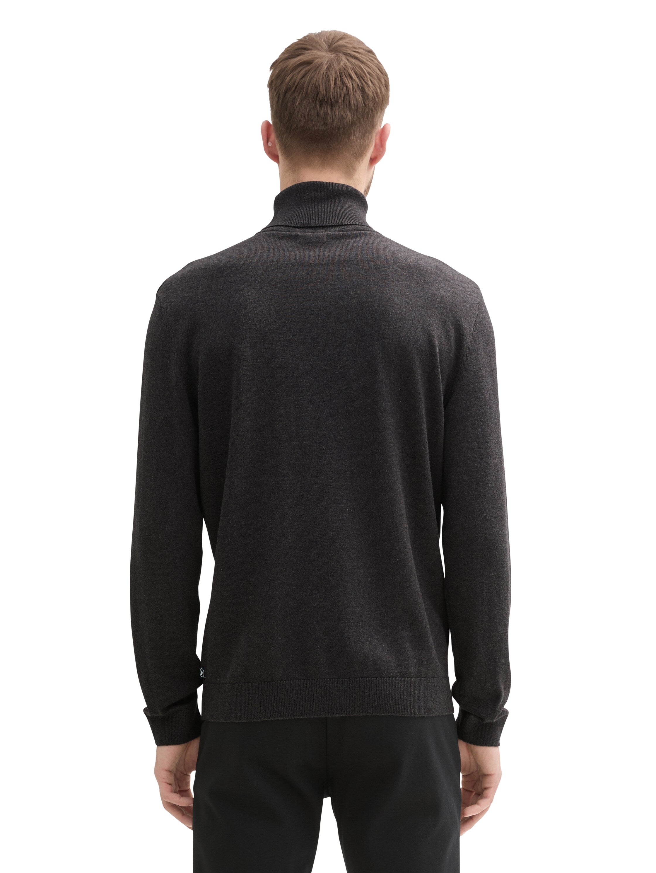 Tom Tailor Dark Grey Turtle Neck Basic Sweater