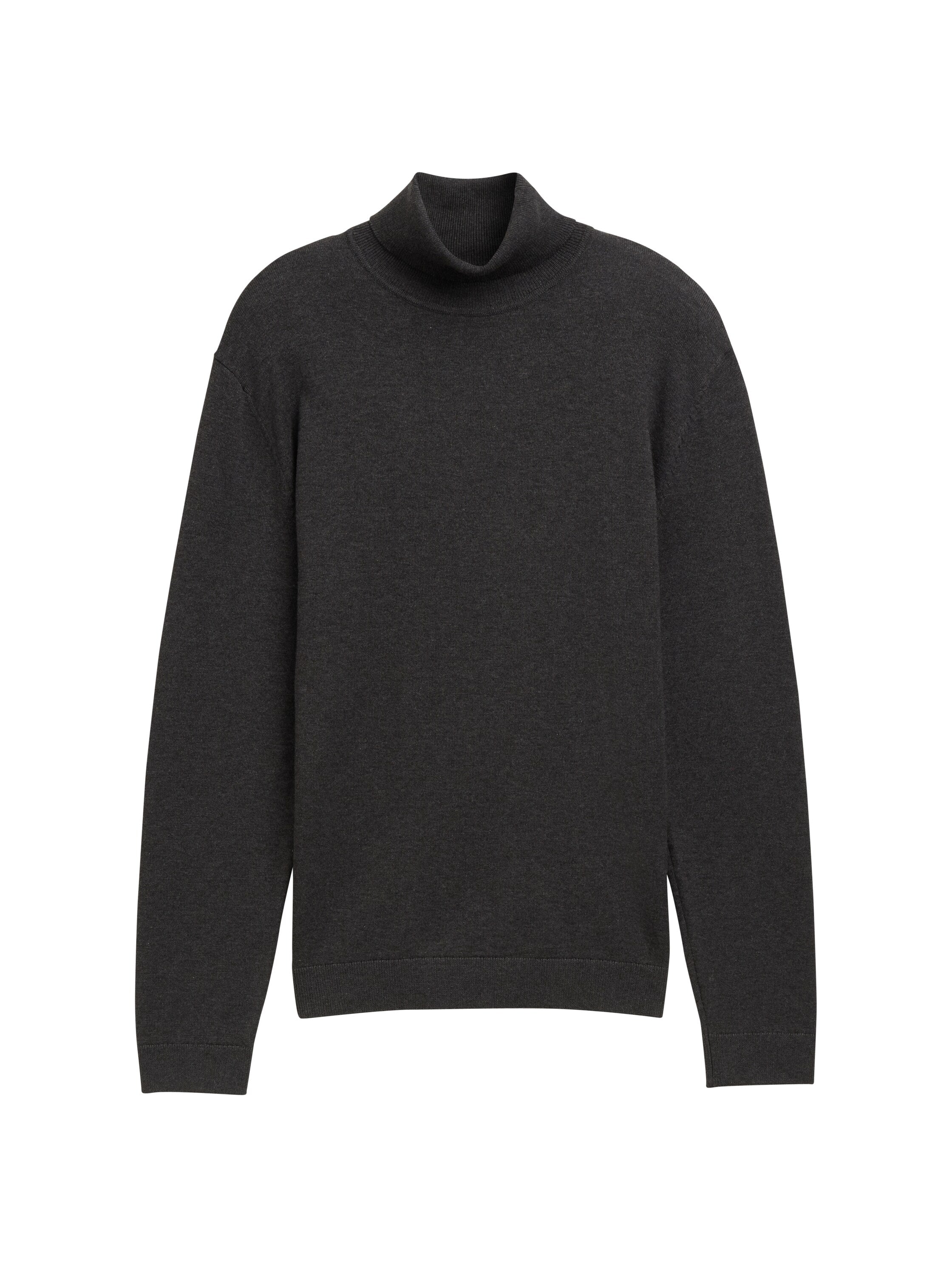 Tom Tailor Dark Grey Turtle Neck Basic Sweater