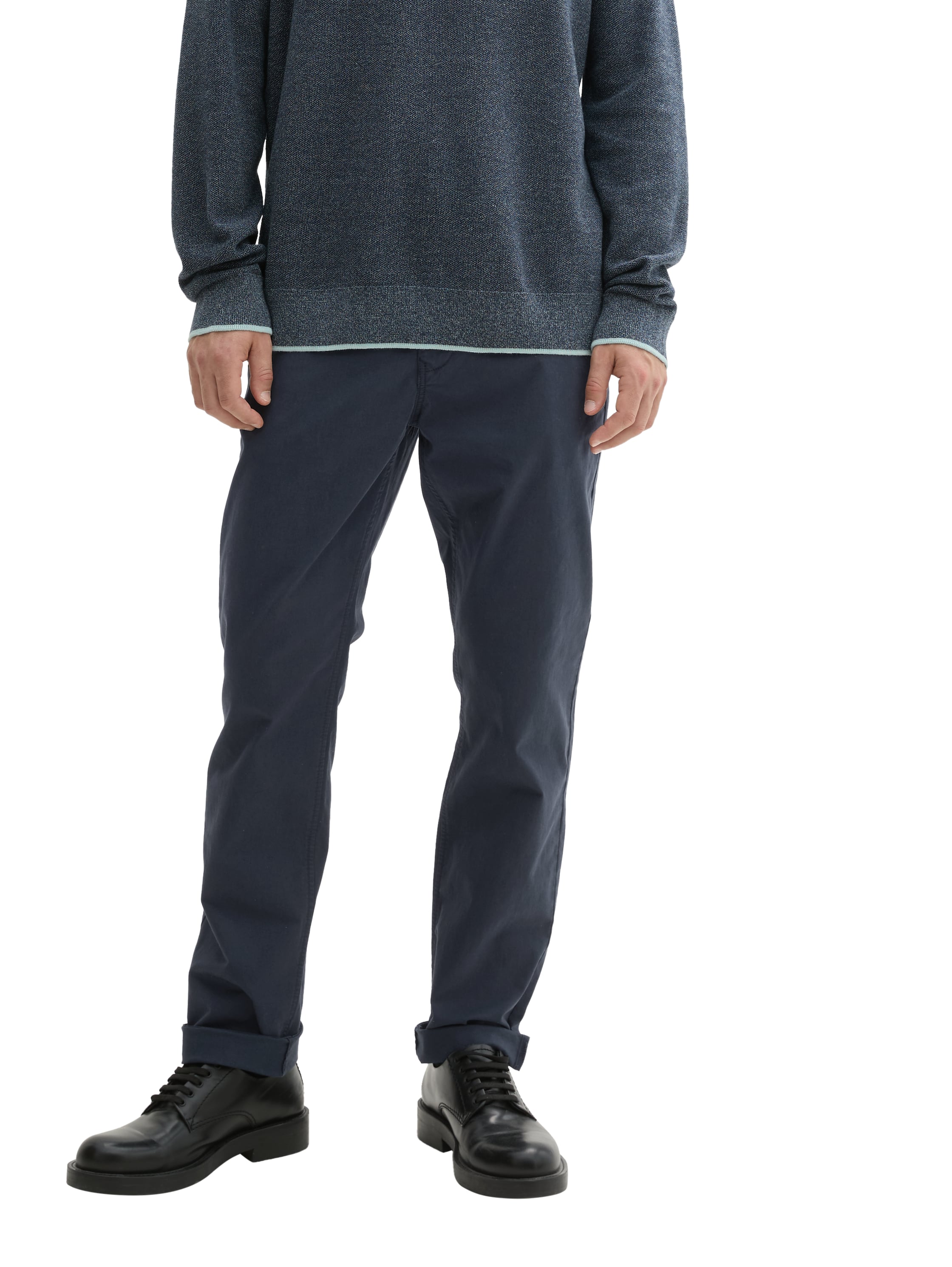 Tom Tailor Navy Pants With Slanted Side Pockets