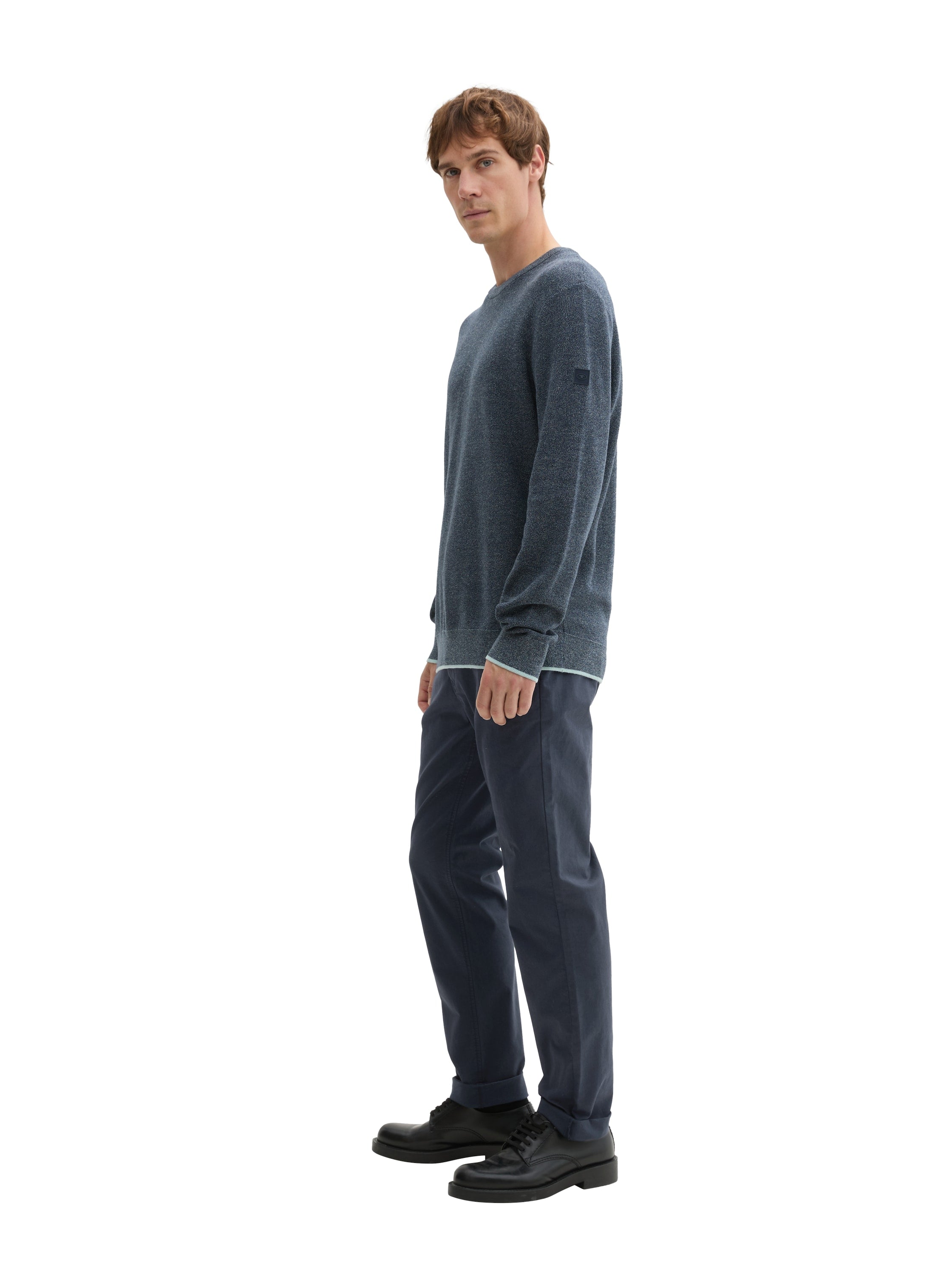 Tom Tailor Navy Pants With Slanted Side Pockets