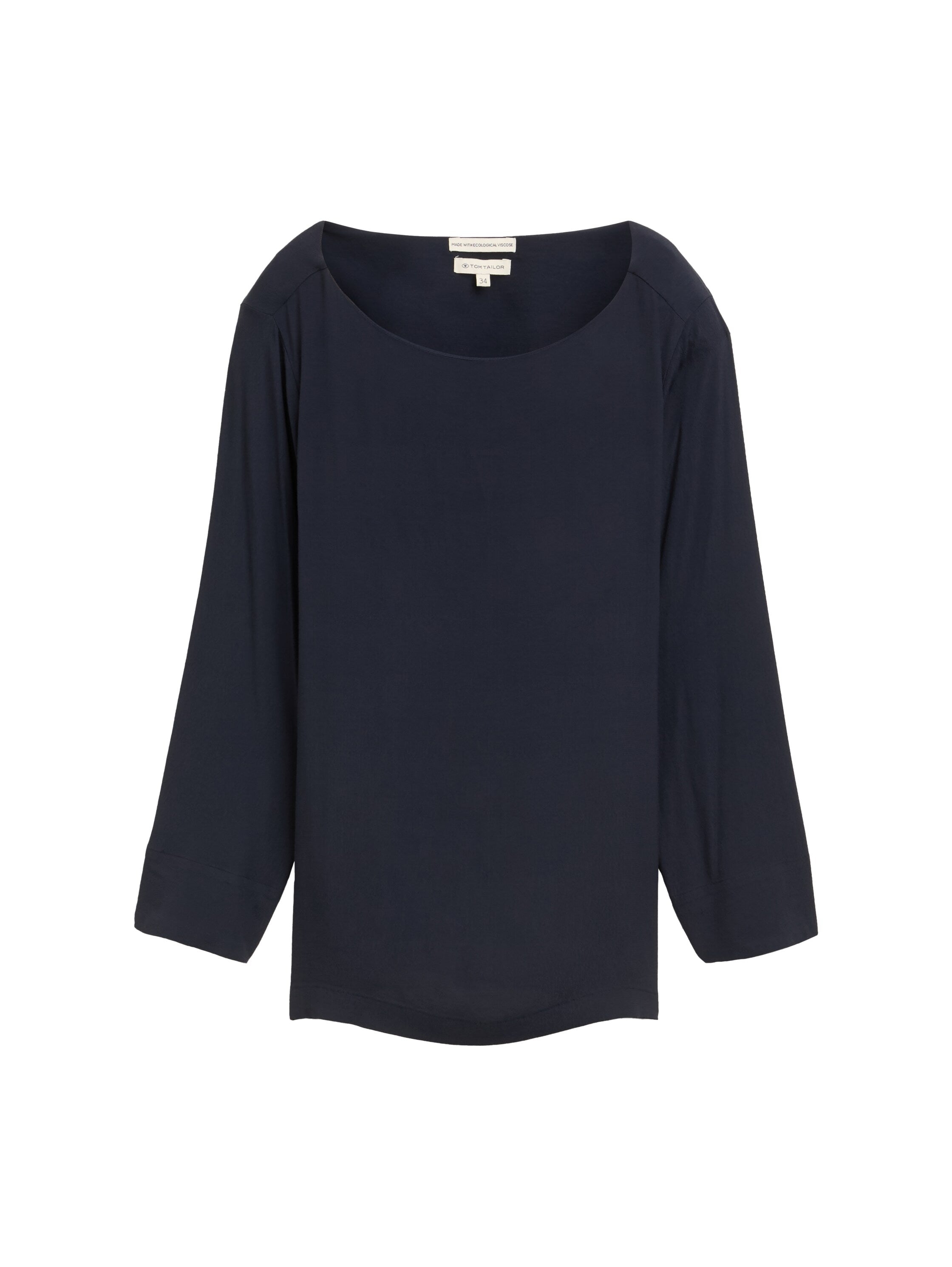 Round Neck Navy Plain Shirt