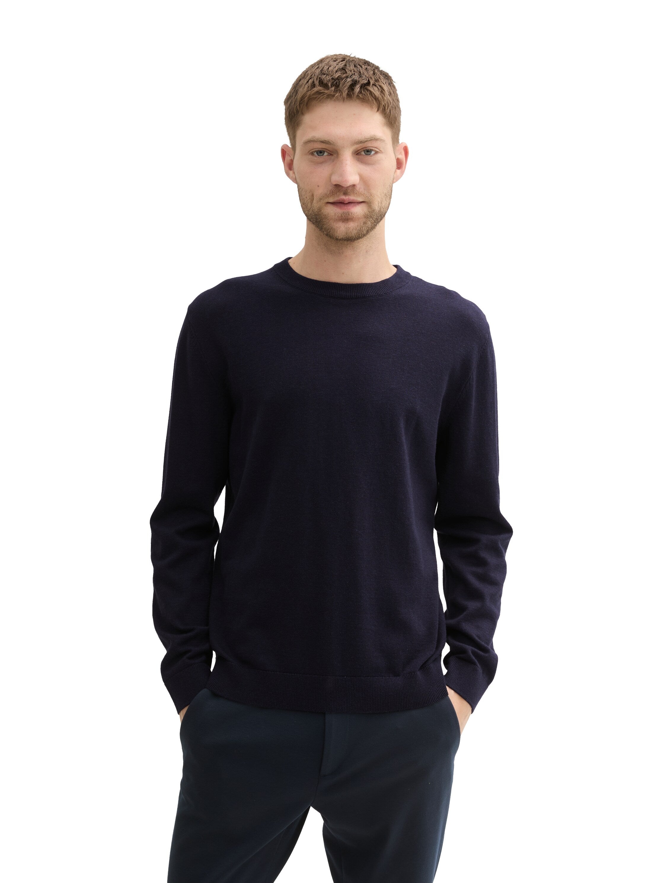 Tom Tailor Navy Basic Round Neck Sweater