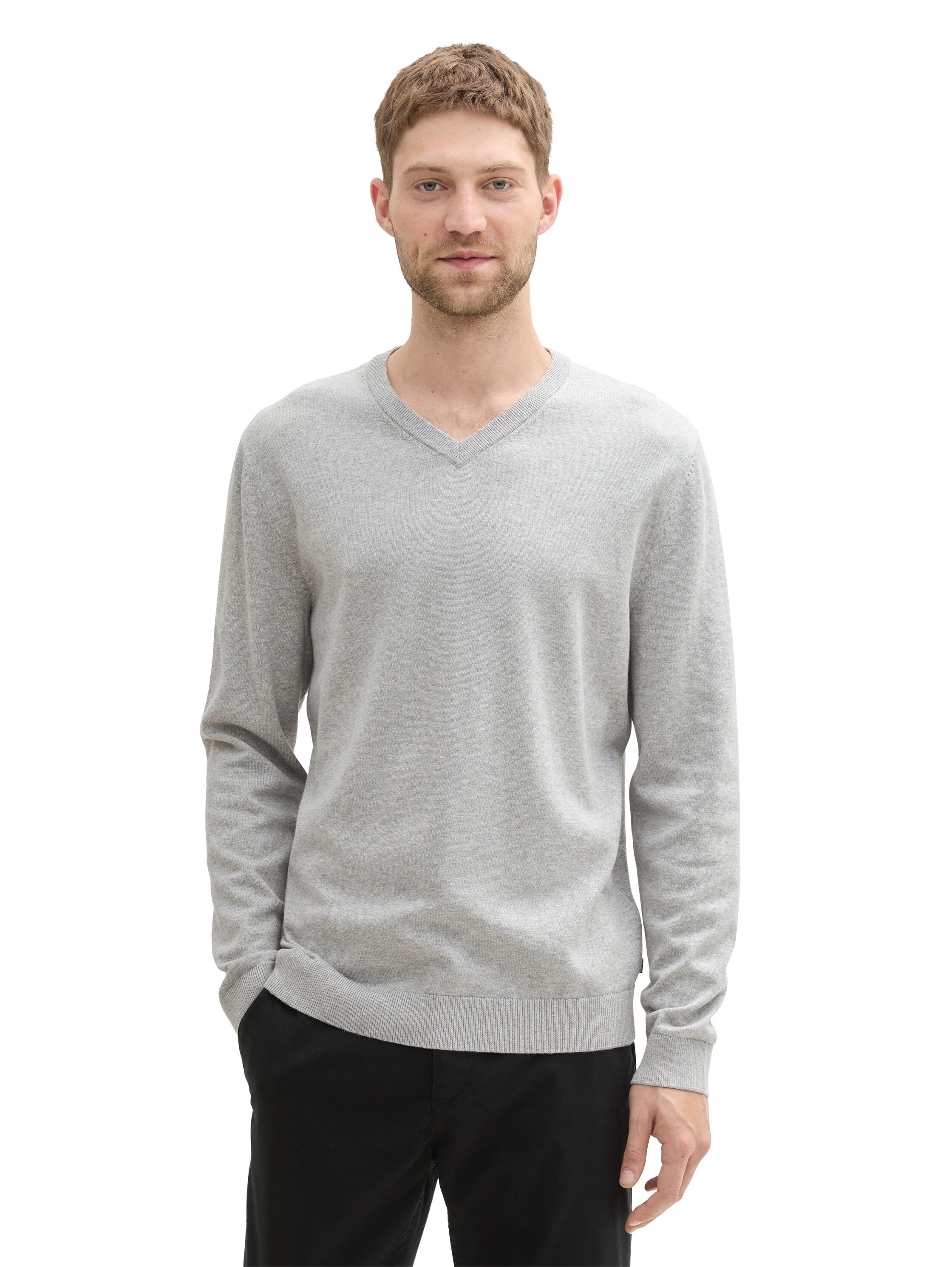 Tom Tailor Knit Wear Light Grey Sweater