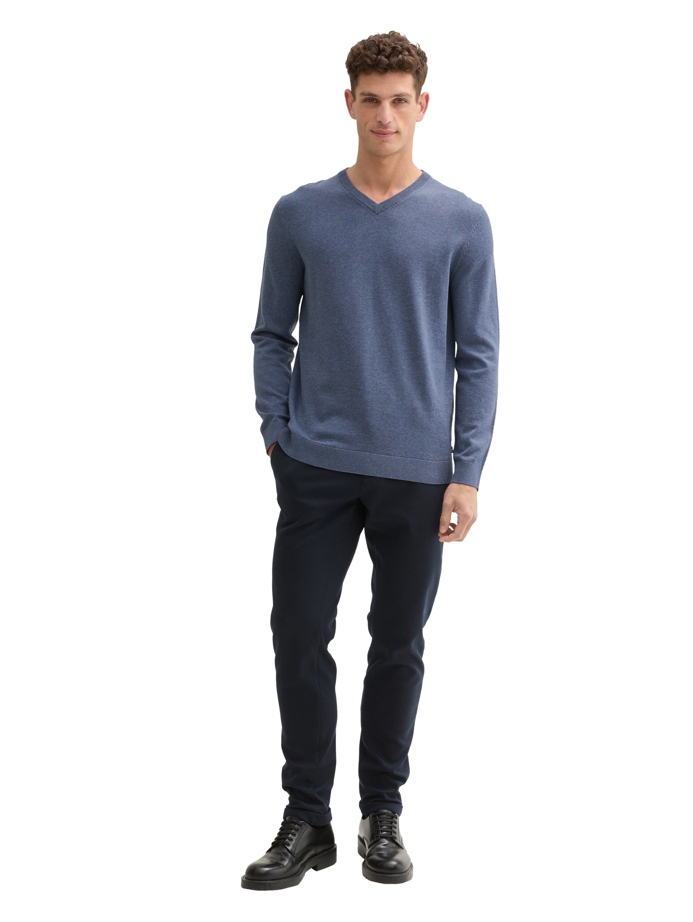 Tom Tailor Knit Wear Blue Grey Sweater