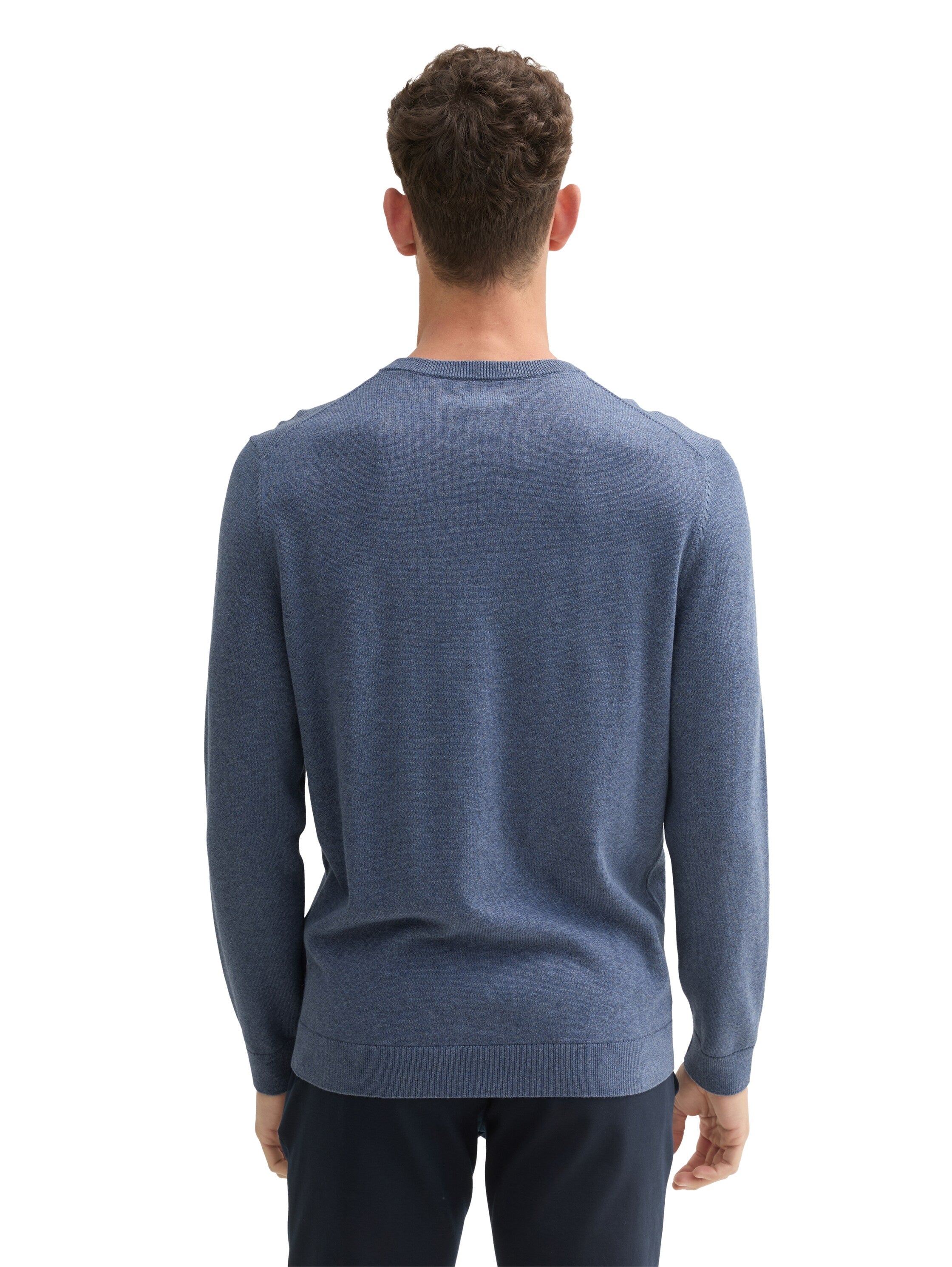 Tom Tailor Knit Wear Blue Grey Sweater