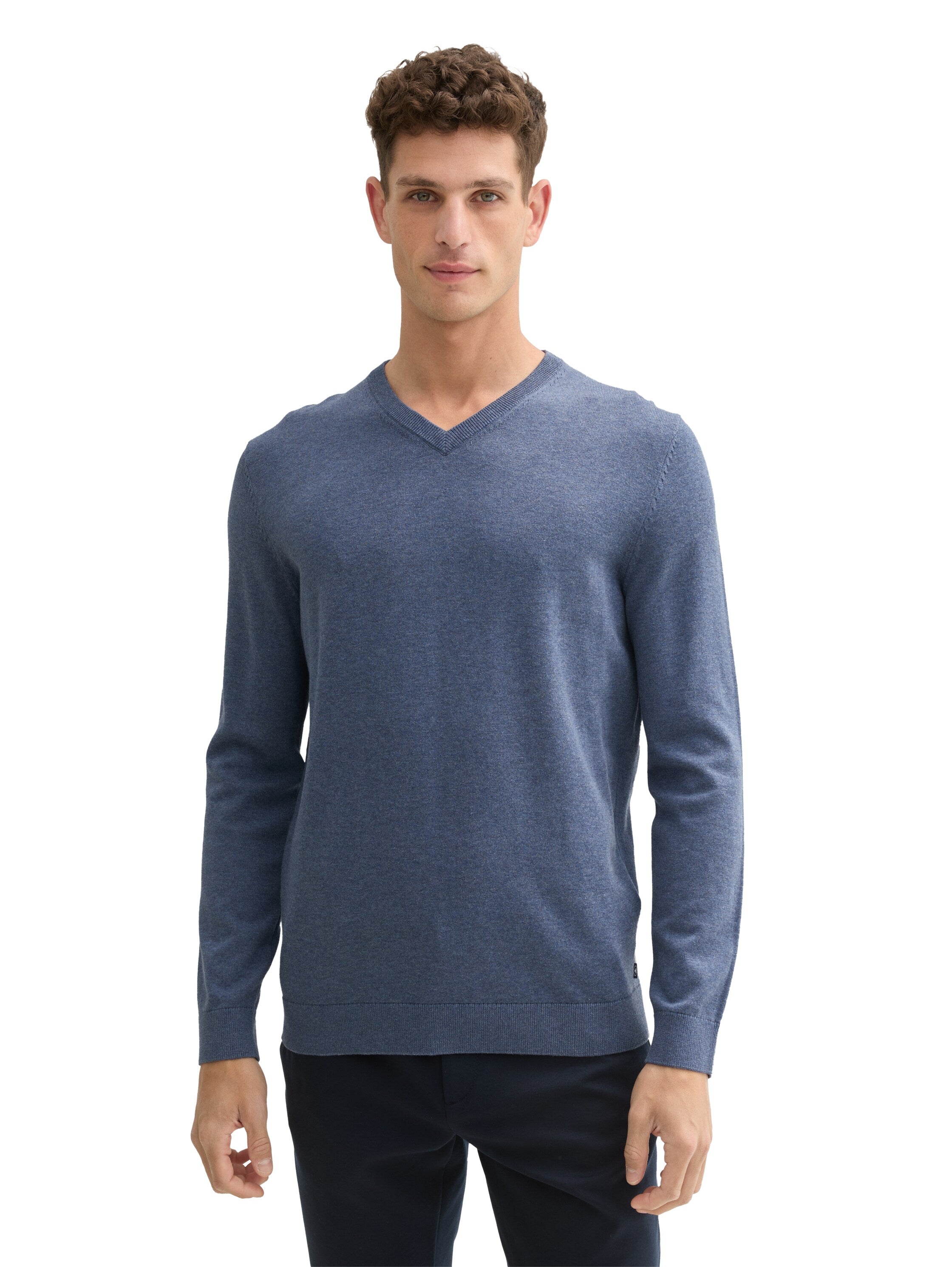 Tom Tailor Knit Wear Blue Grey Sweater