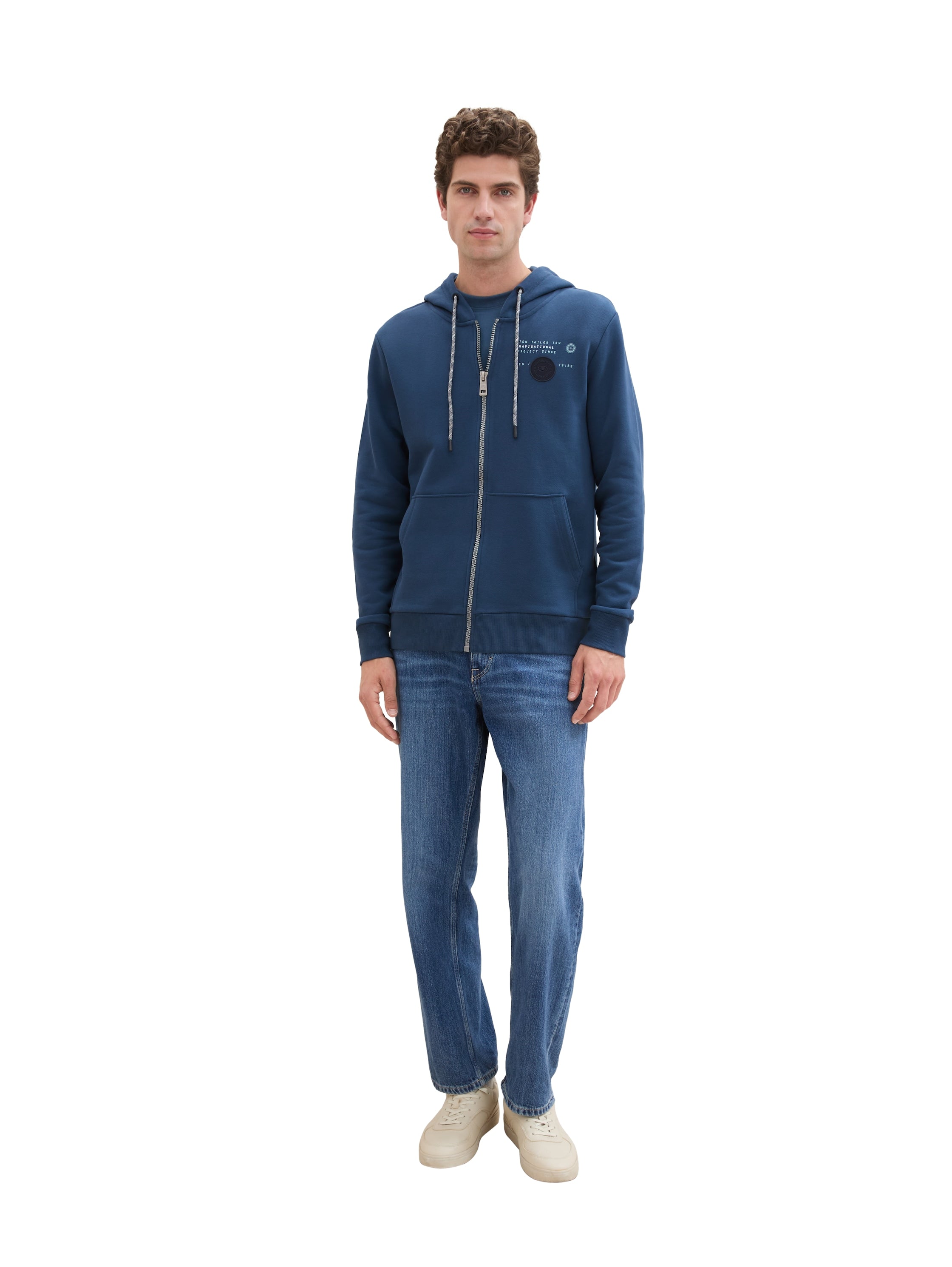 Tom Tailor Indigo Jacket With Slanted Side Pockets