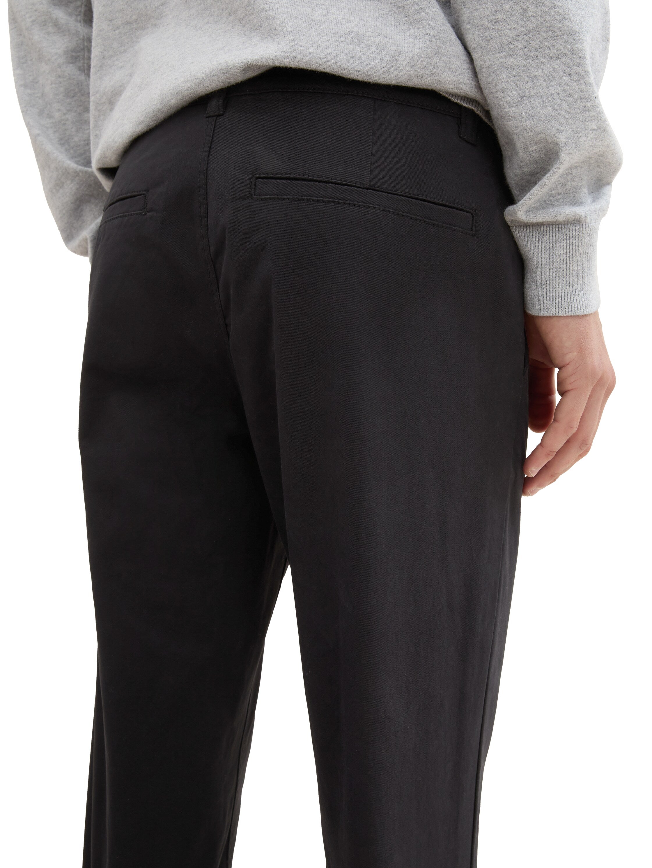 Tom Tailor Black Pants With Slanted Side Pockets