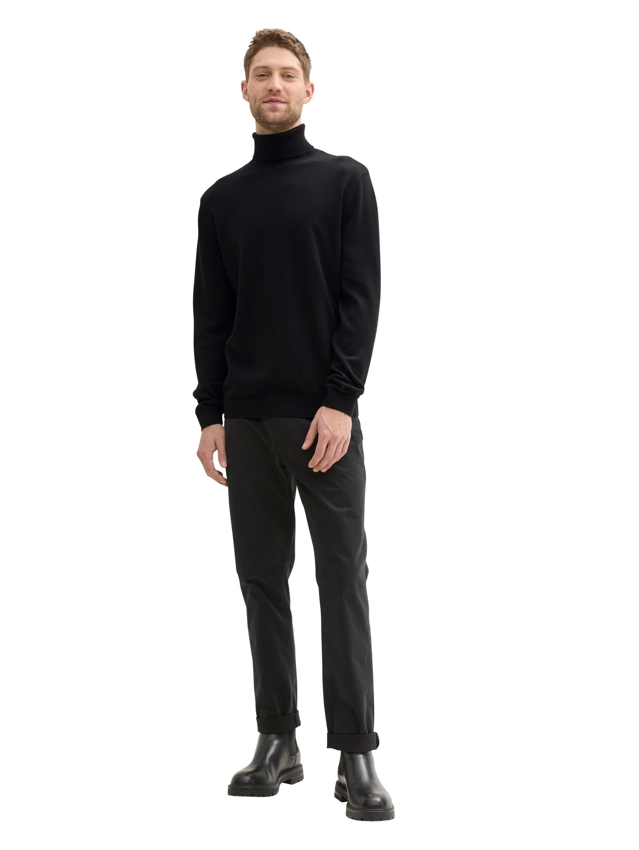 Tom Tailor Black Turtle Neck Basic Sweater