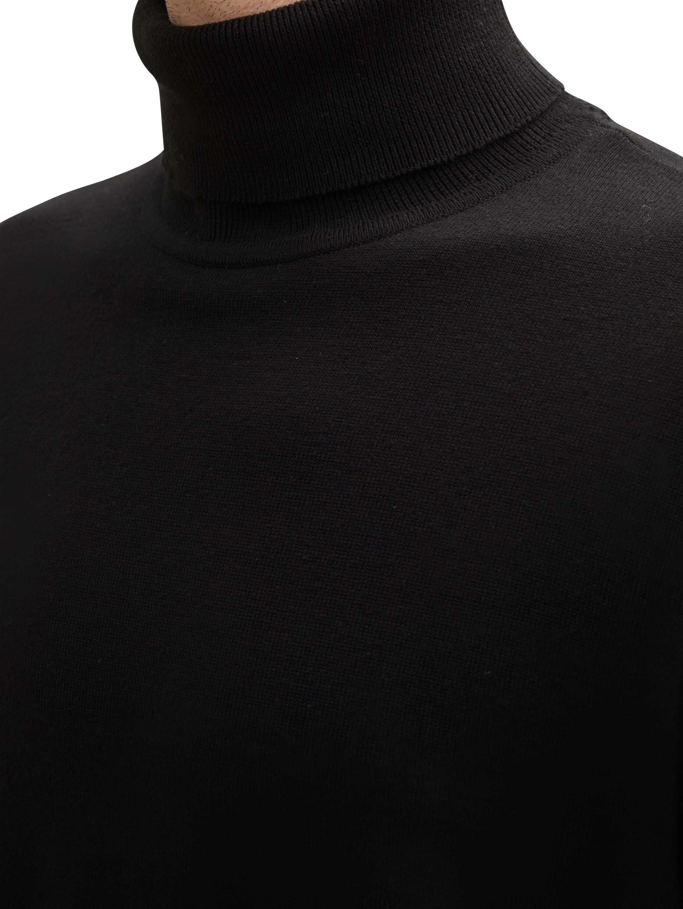 Tom Tailor Black Turtle Neck Basic Sweater