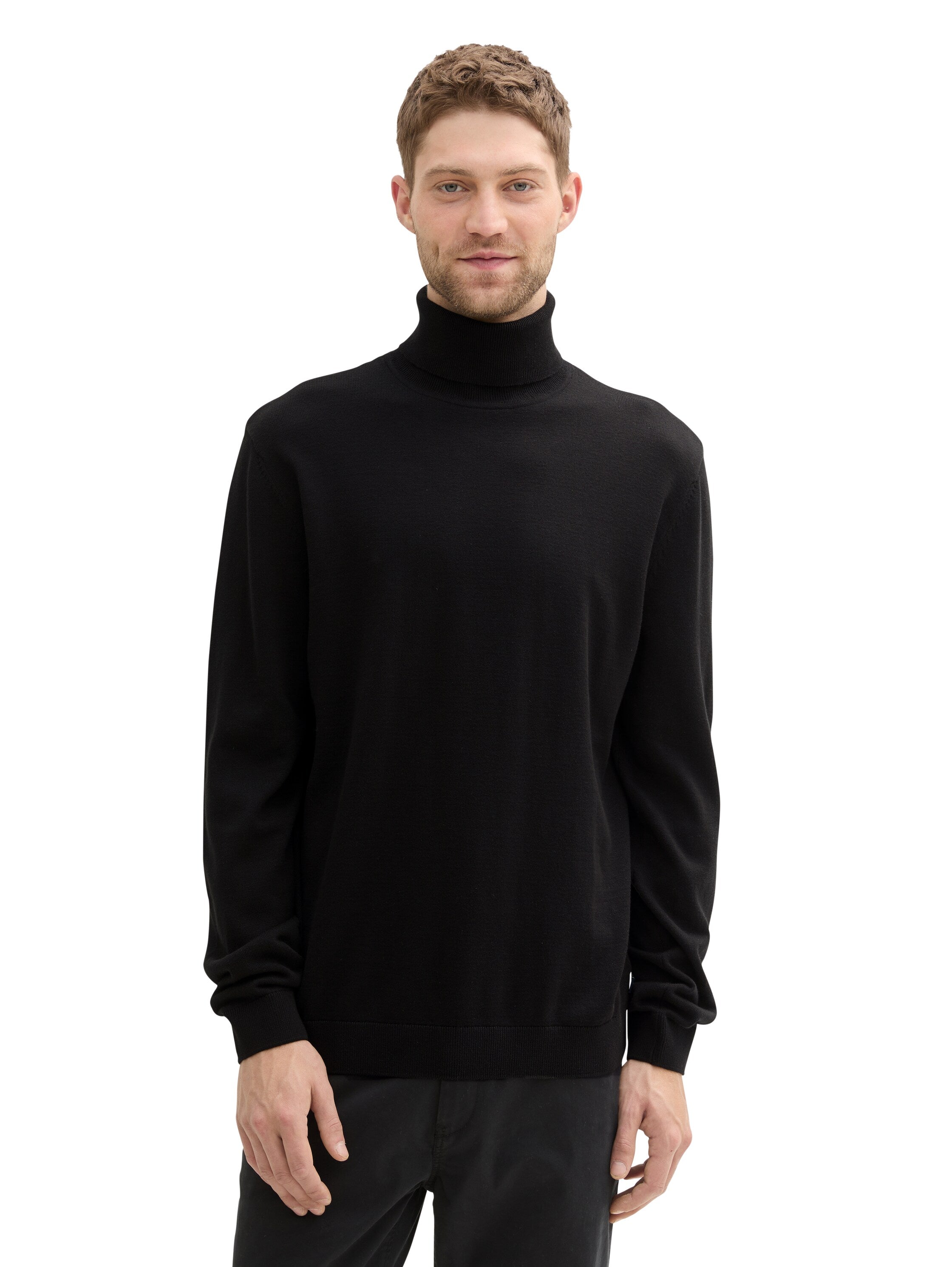 Tom Tailor Black Turtle Neck Basic Sweater