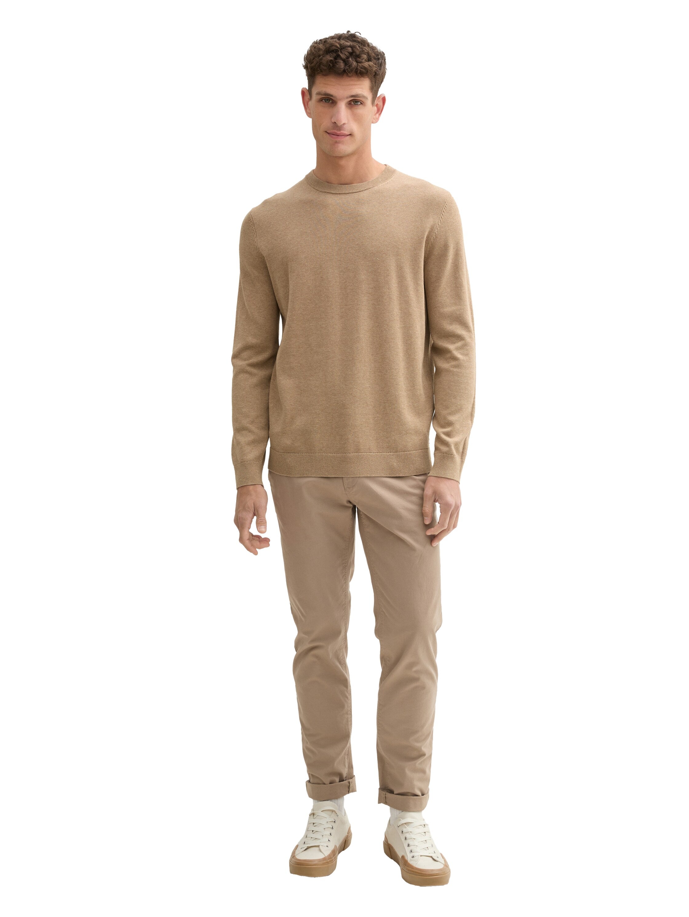 Tom Tailor Beige Basic Round Neck Sweater