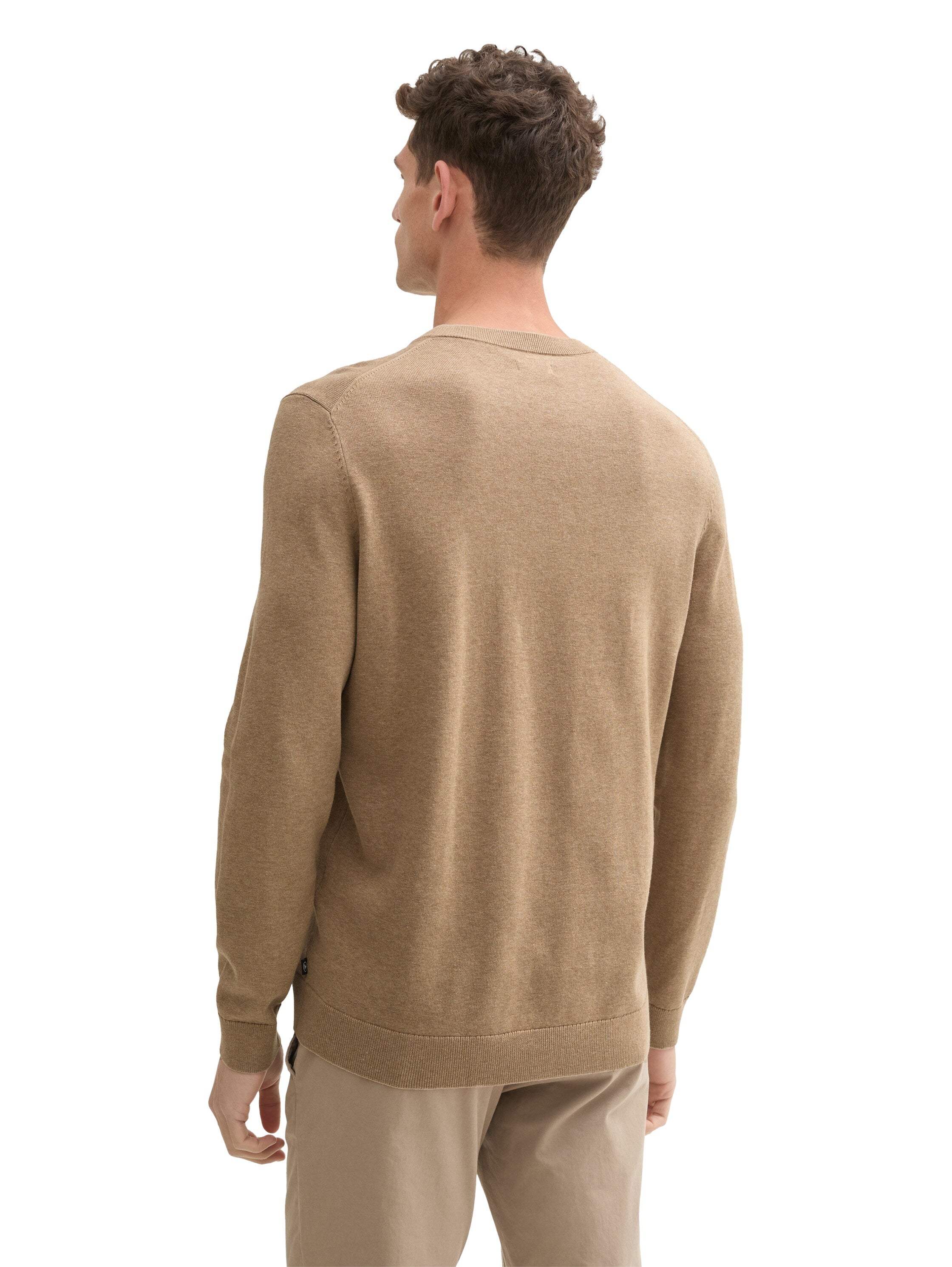 Tom Tailor Beige Basic Round Neck Sweater