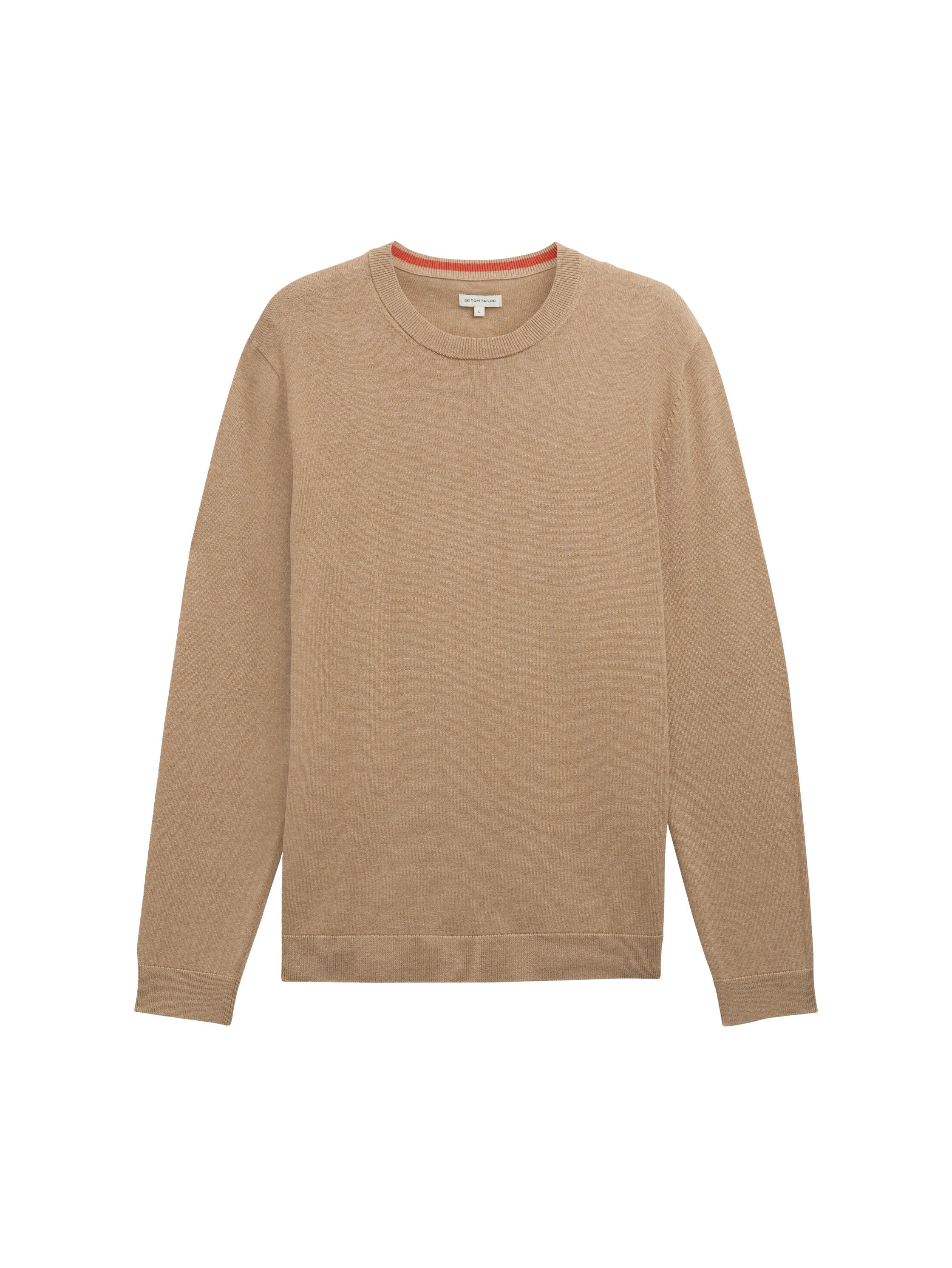 Tom Tailor Beige Basic Round Neck Sweater