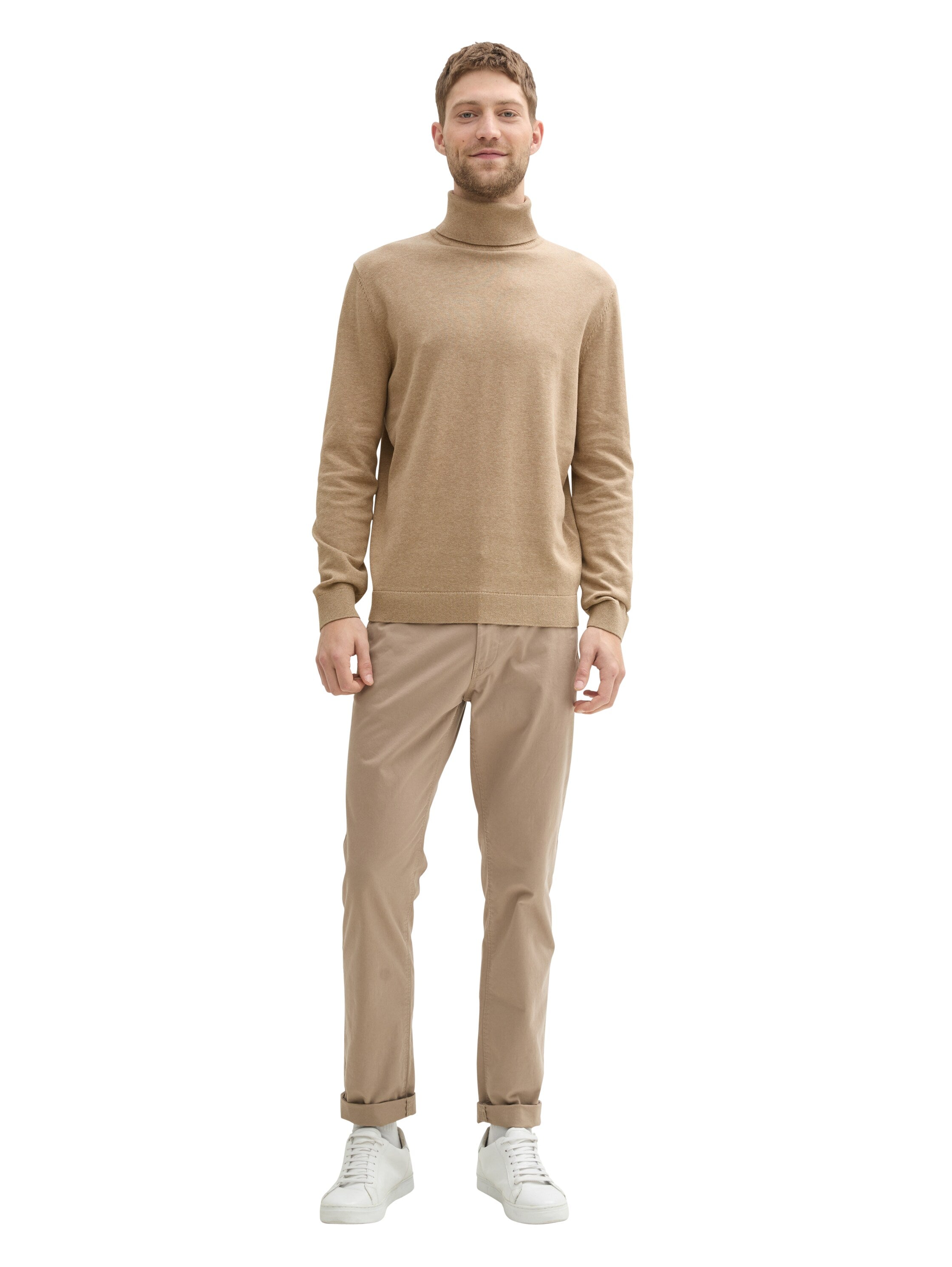 Tom Tailor Beige Turtle Neck Basic Sweater