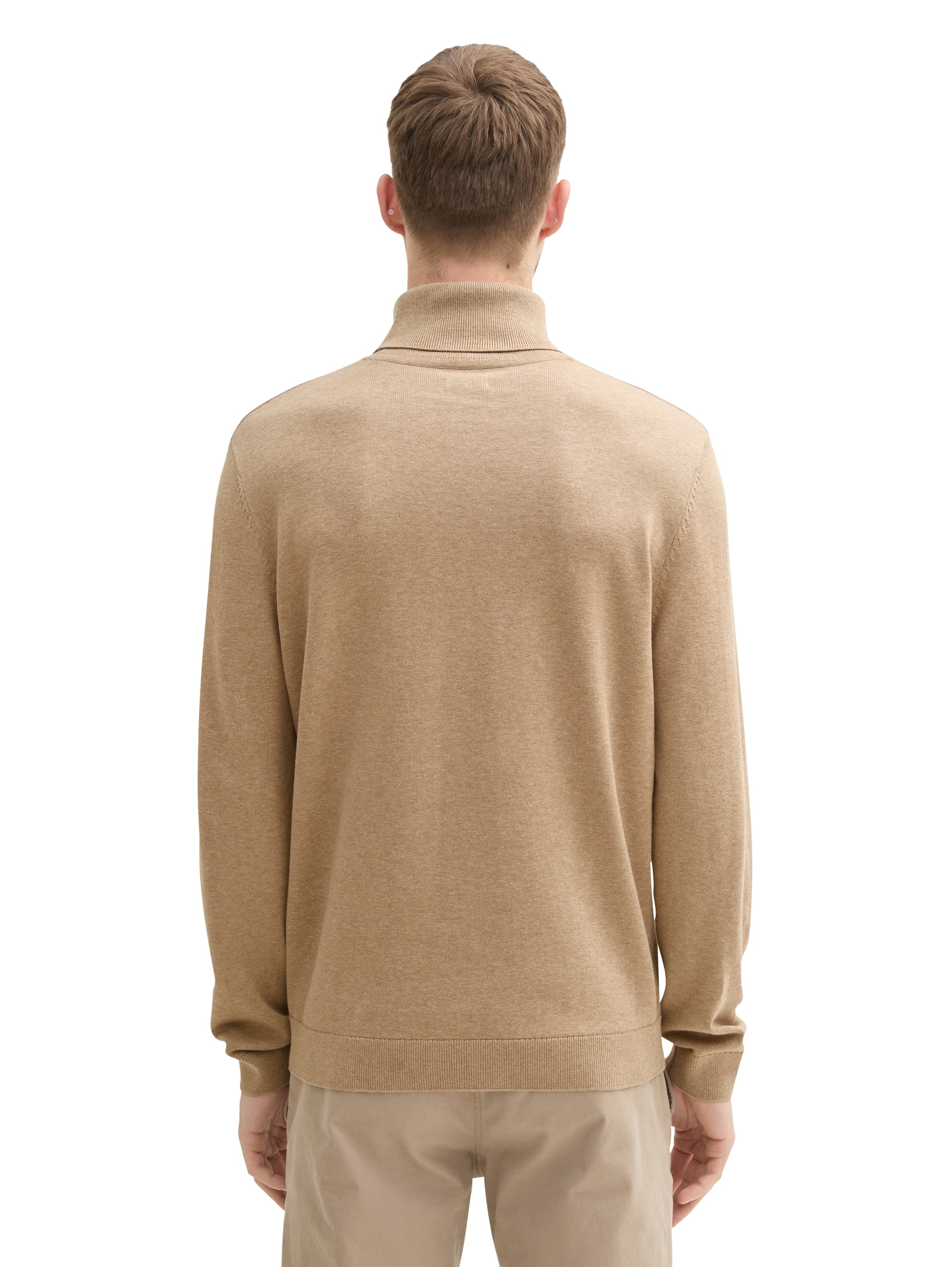 Tom Tailor Beige Turtle Neck Basic Sweater