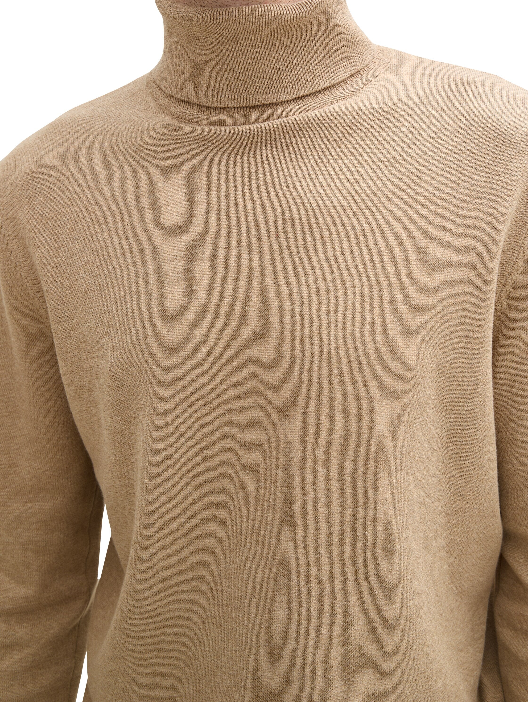 Tom Tailor Beige Turtle Neck Basic Sweater