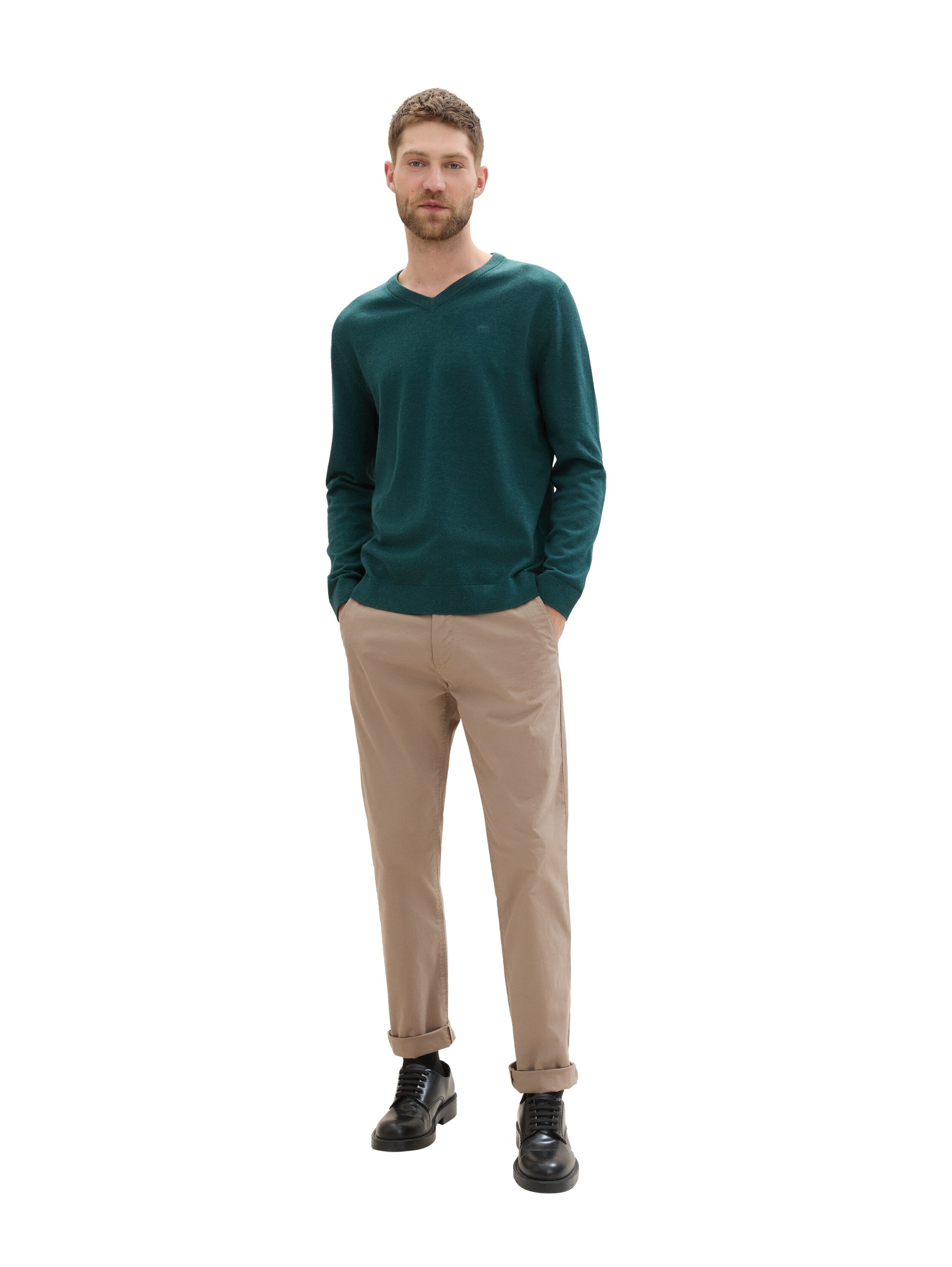 Tom Tailor Beige Pants With Slanted Side Pockets