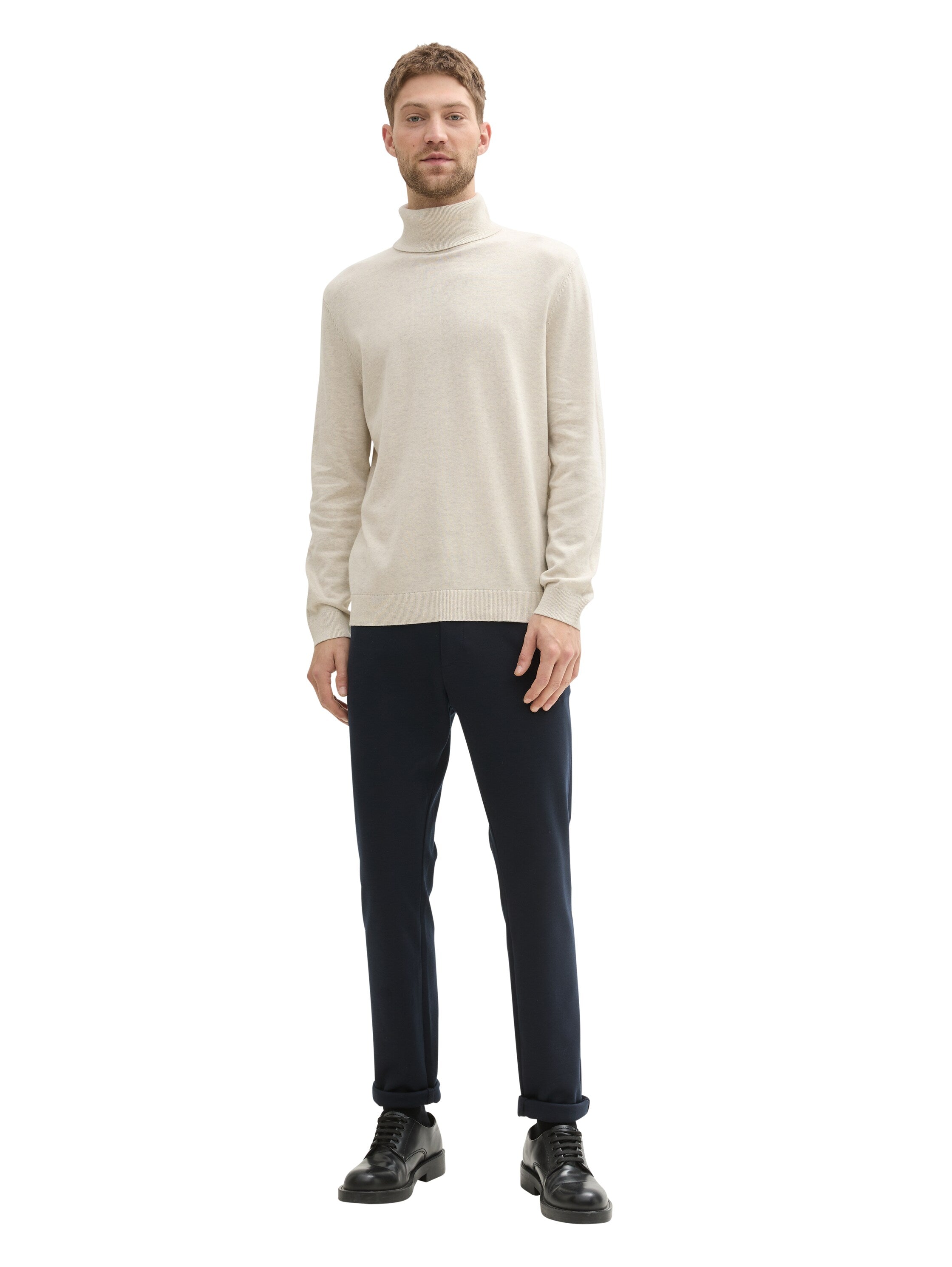 Tom Tailor Light Sand Turtle Neck Basic Sweater