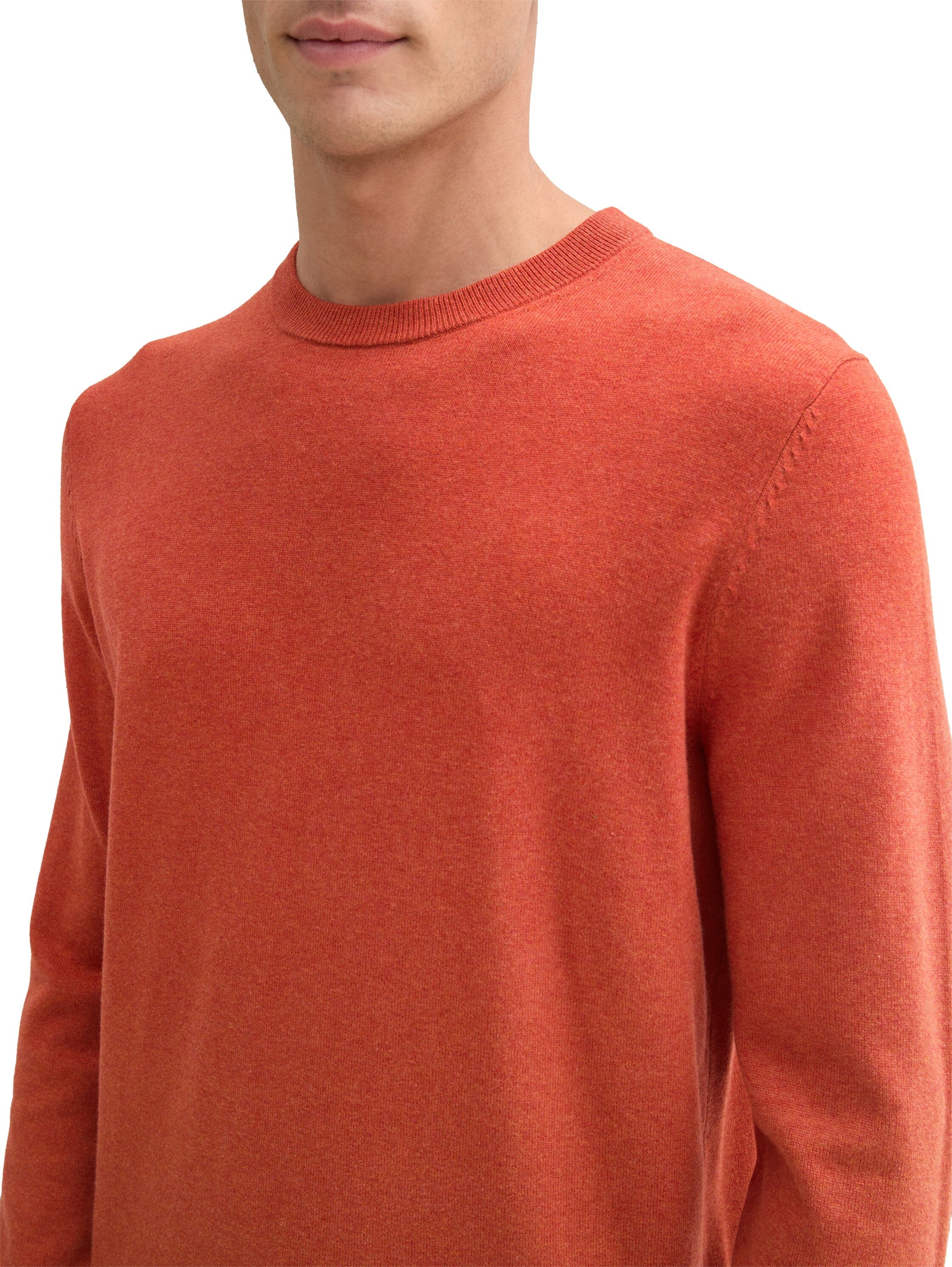 Tom Tailor Orange Basic Round Neck Sweater