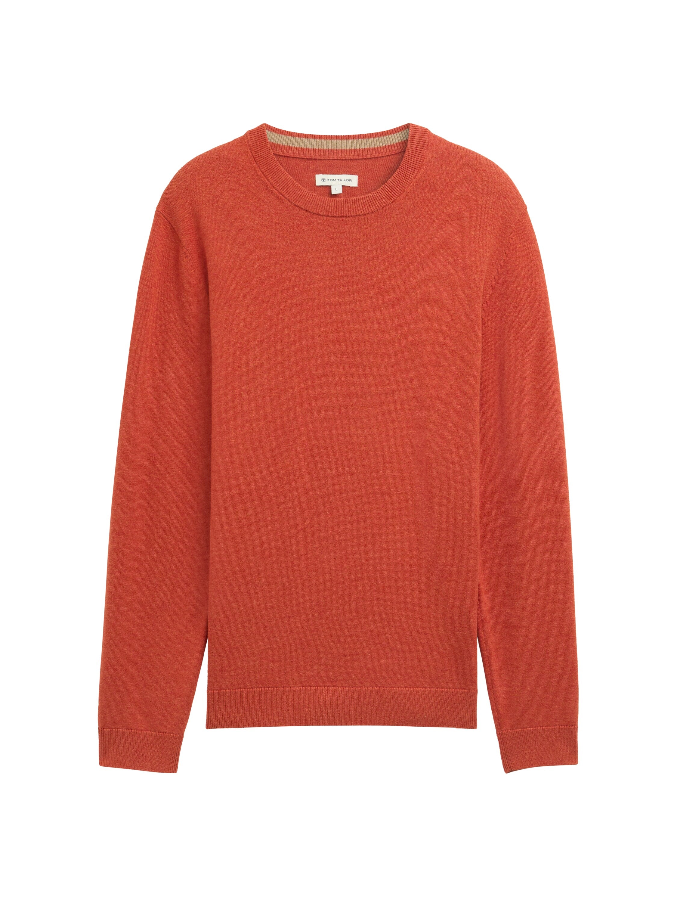 Tom Tailor Orange Basic Round Neck Sweater