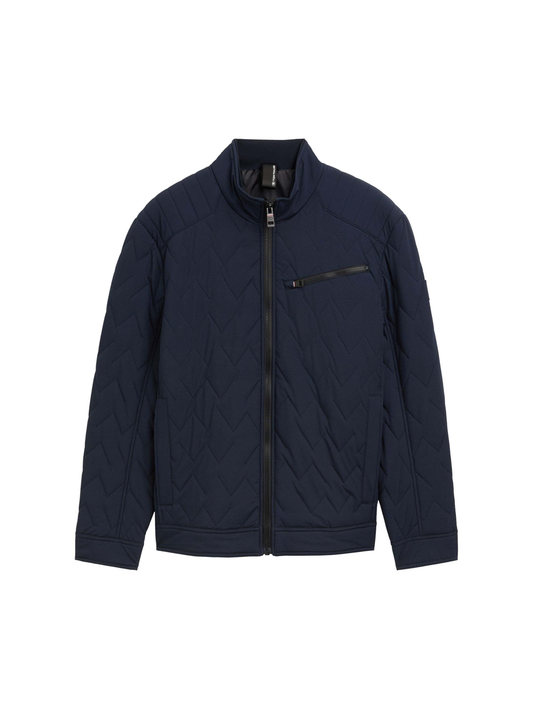 Quilted Biker Navy Jacket