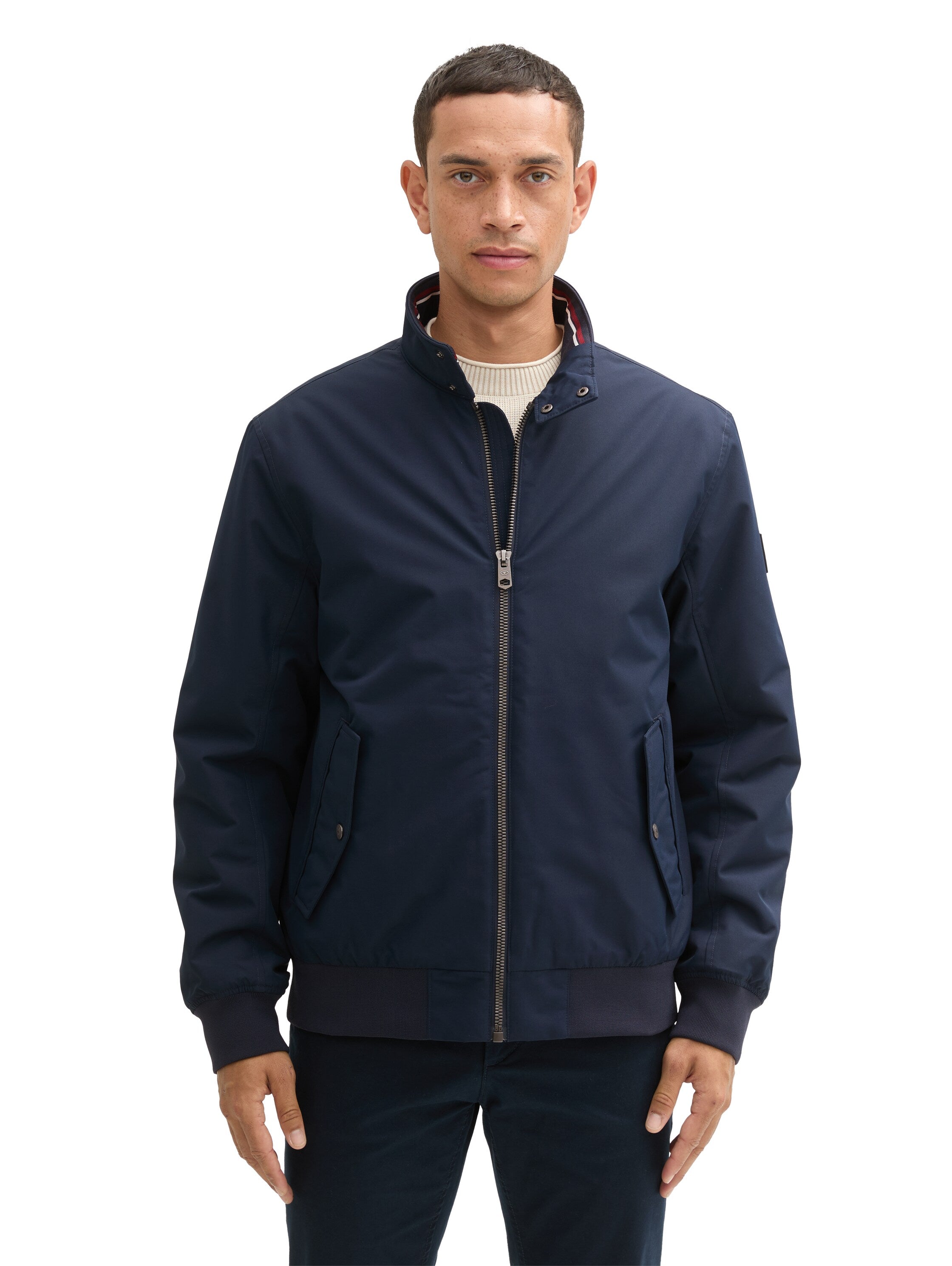 Tom Tailor Navy Jacket With a Stand Up Collar